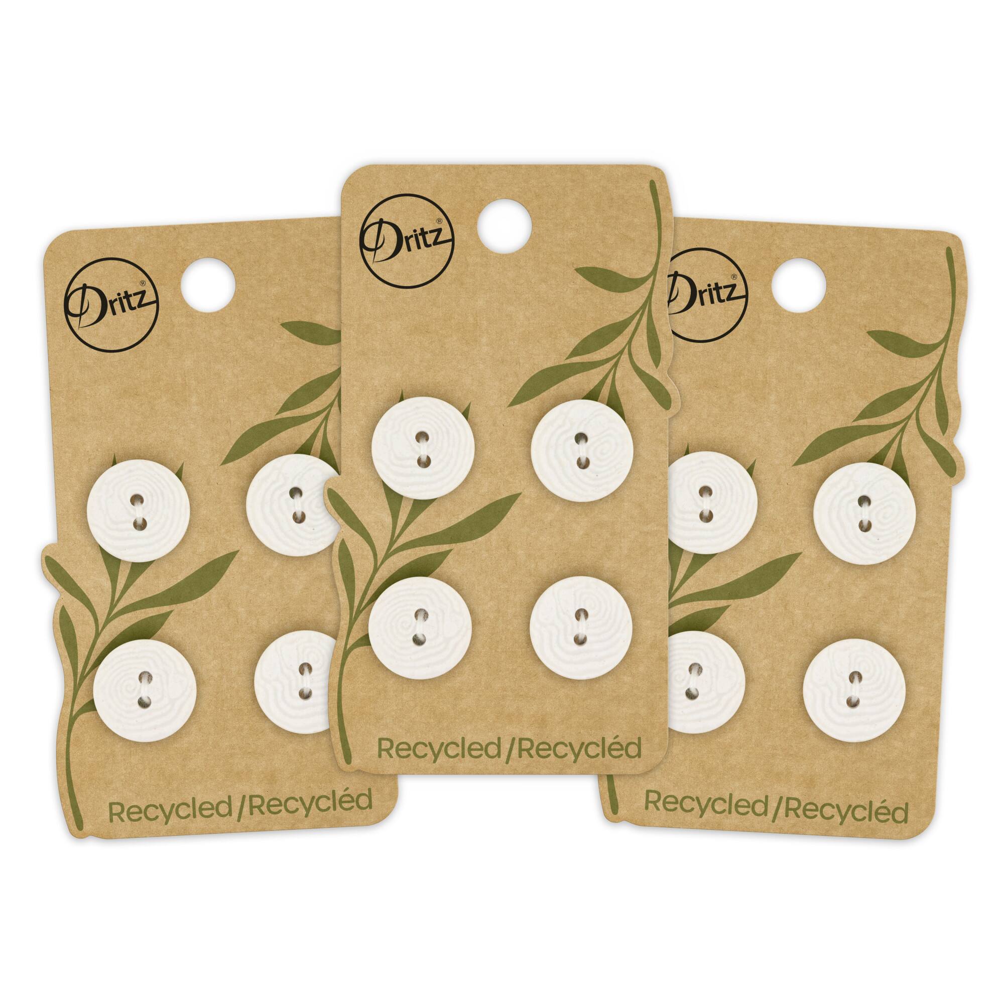 Dritz® 15mm Light Gray Recycled Corozo Round Button, 12ct.