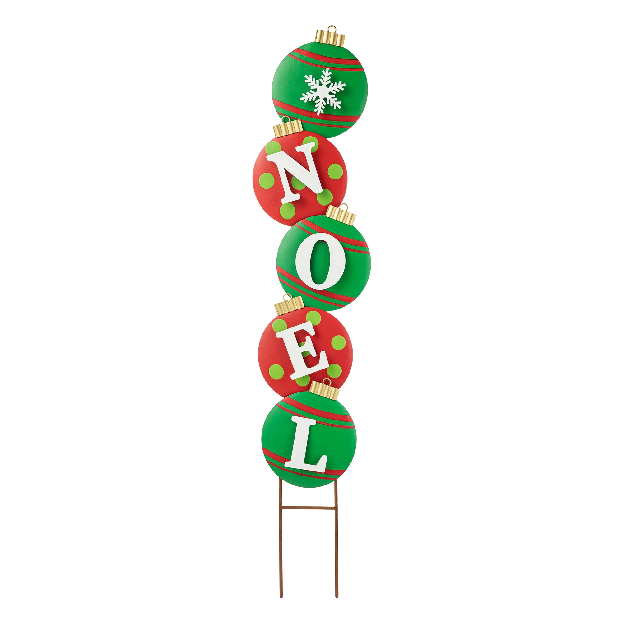 Glitzhome&#xAE; 42&#x22; Metal NOEL Ornament Yard Stake/Wall D&#xE9;cor
