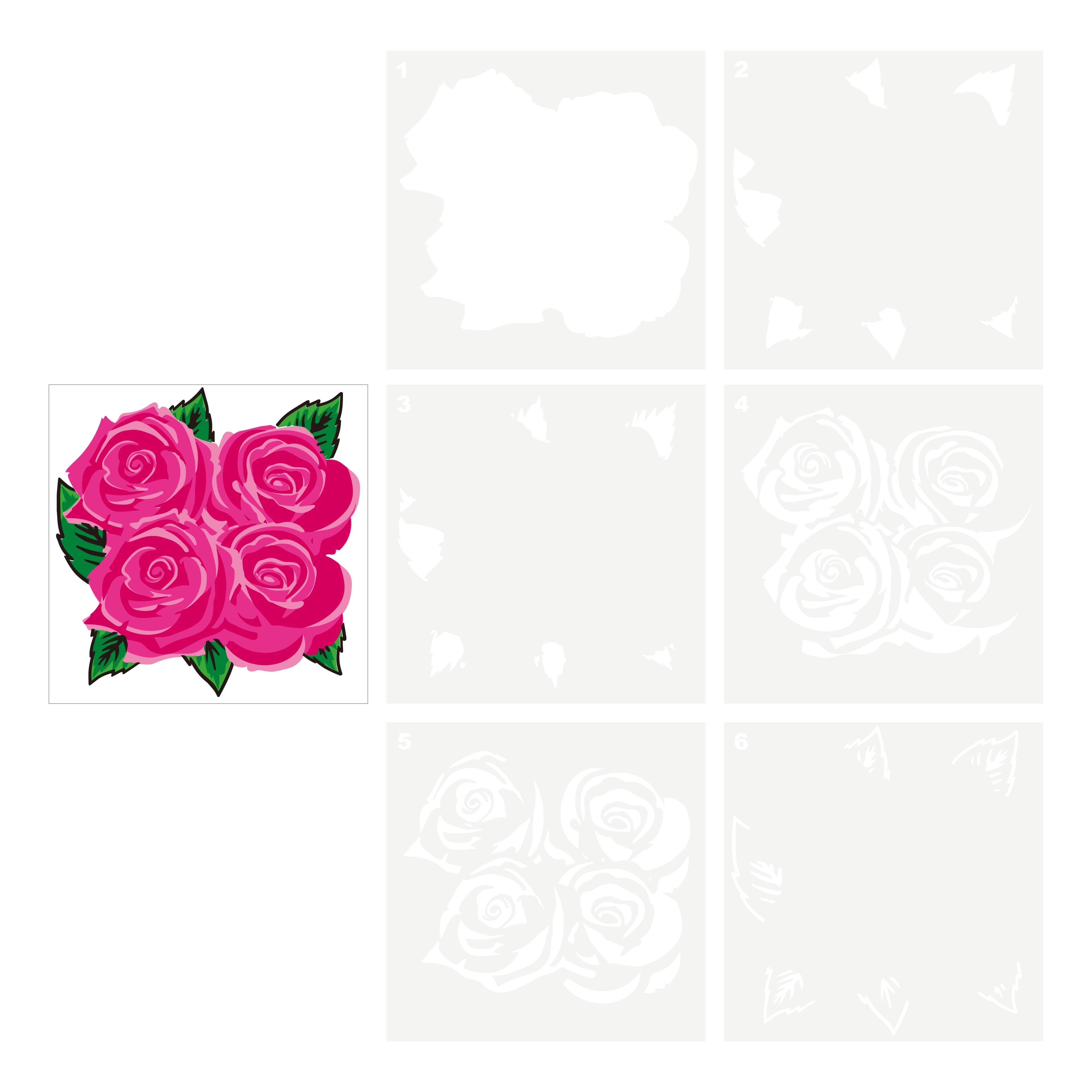 Rose Bunch Layering Stencils by Recollections™