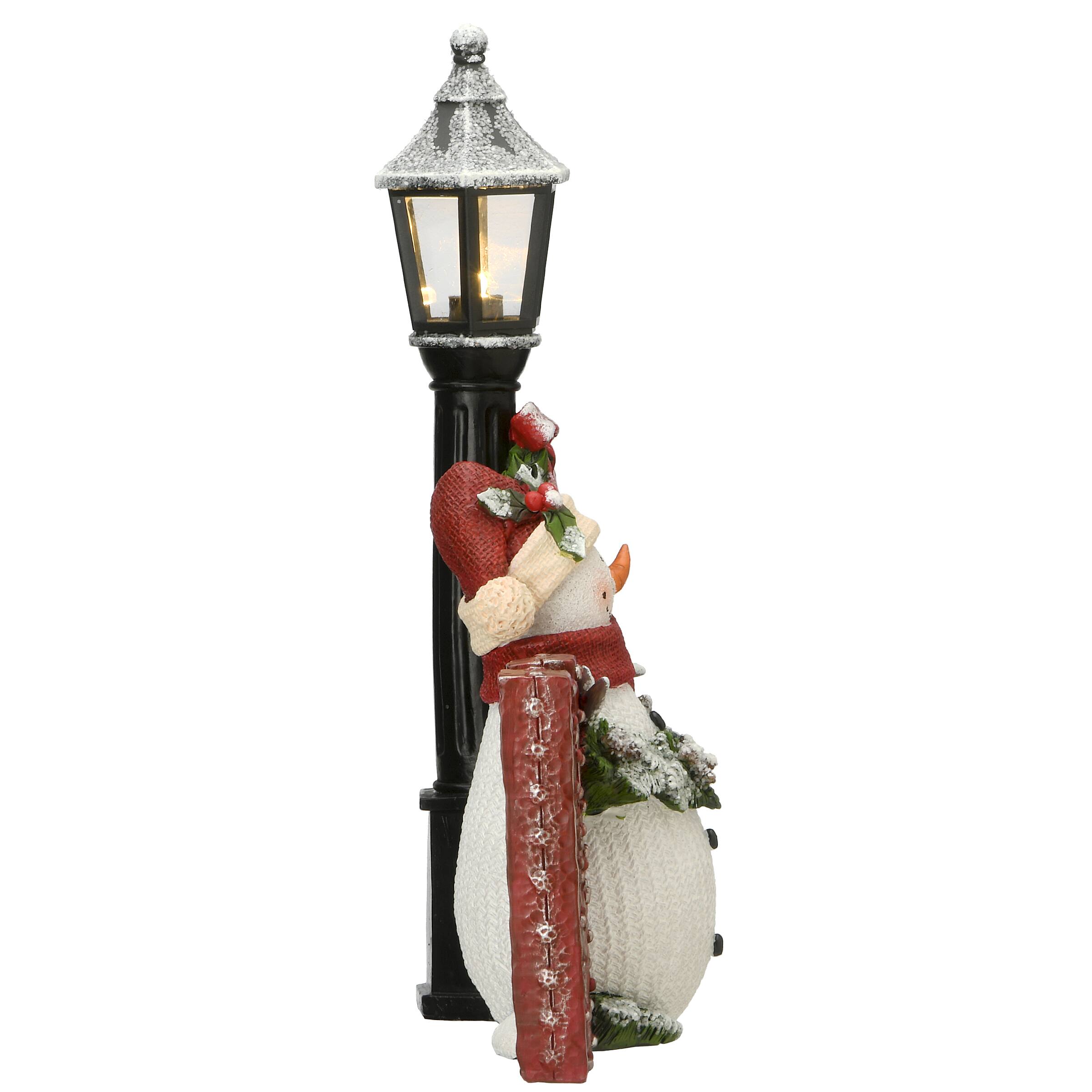 12" LED Snowman & Lamppost Decoration