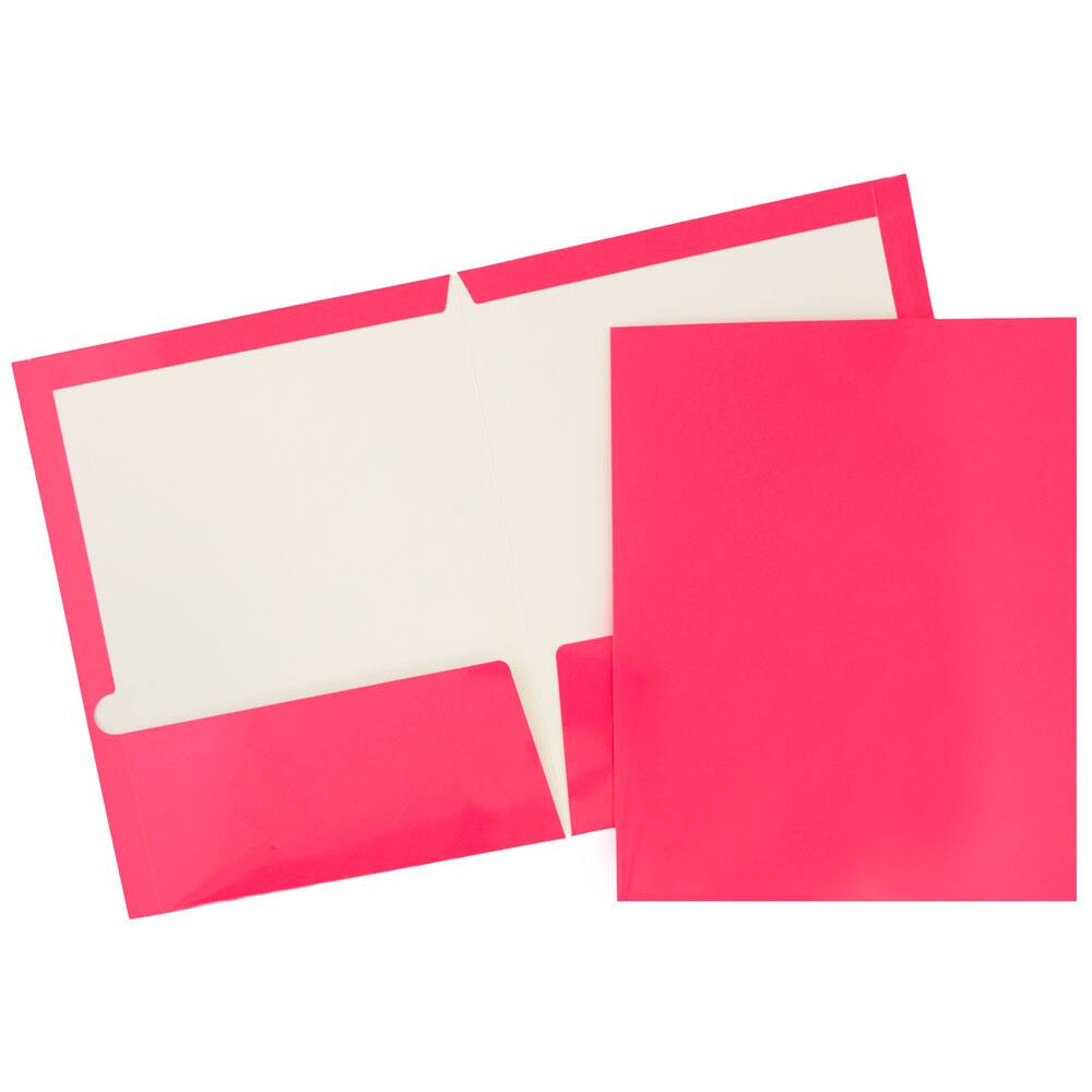 JAM Paper Laminated 2-Pocket Glossy Folders, 6ct.