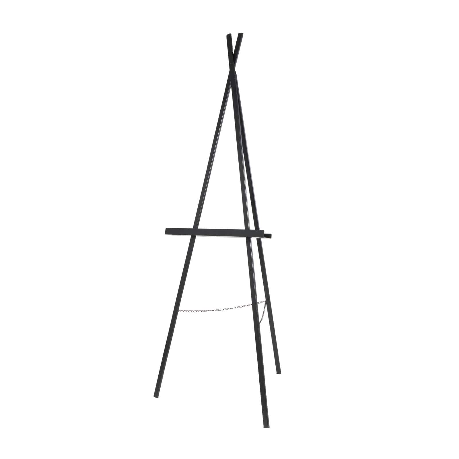 66.5" Black Metal Adjustable Minimalistic Floor Easel