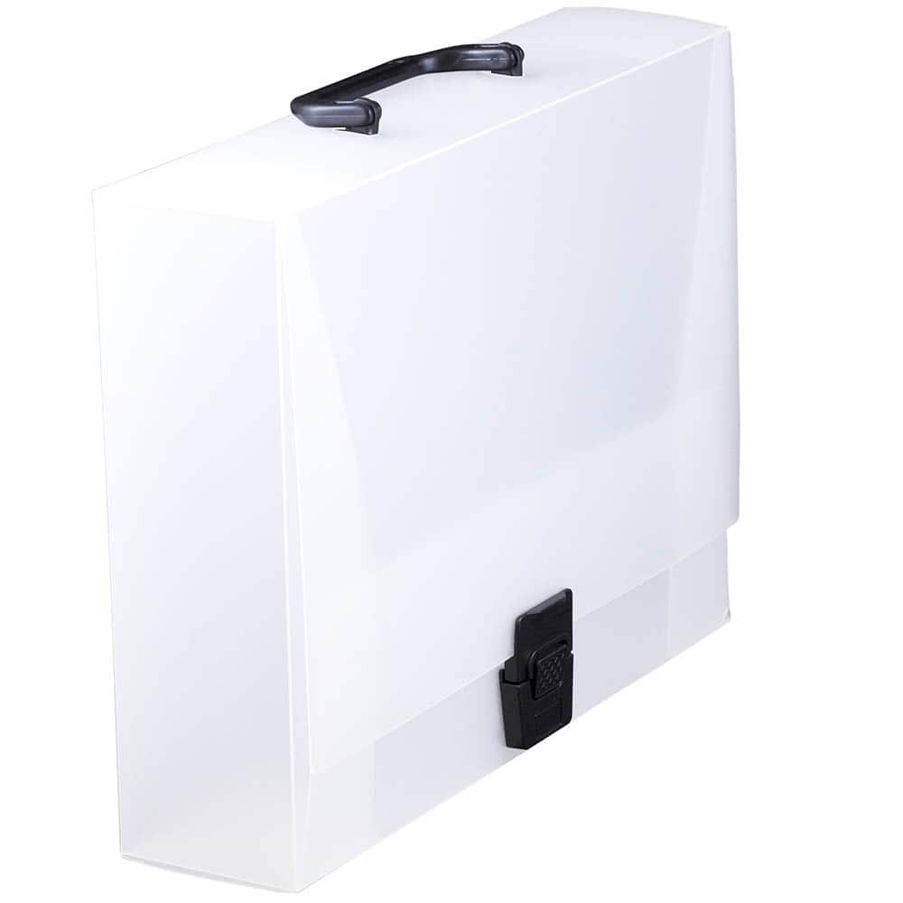 JAM Paper Clear 12.75" x 9.5" Plastic Portfolio Briefcase