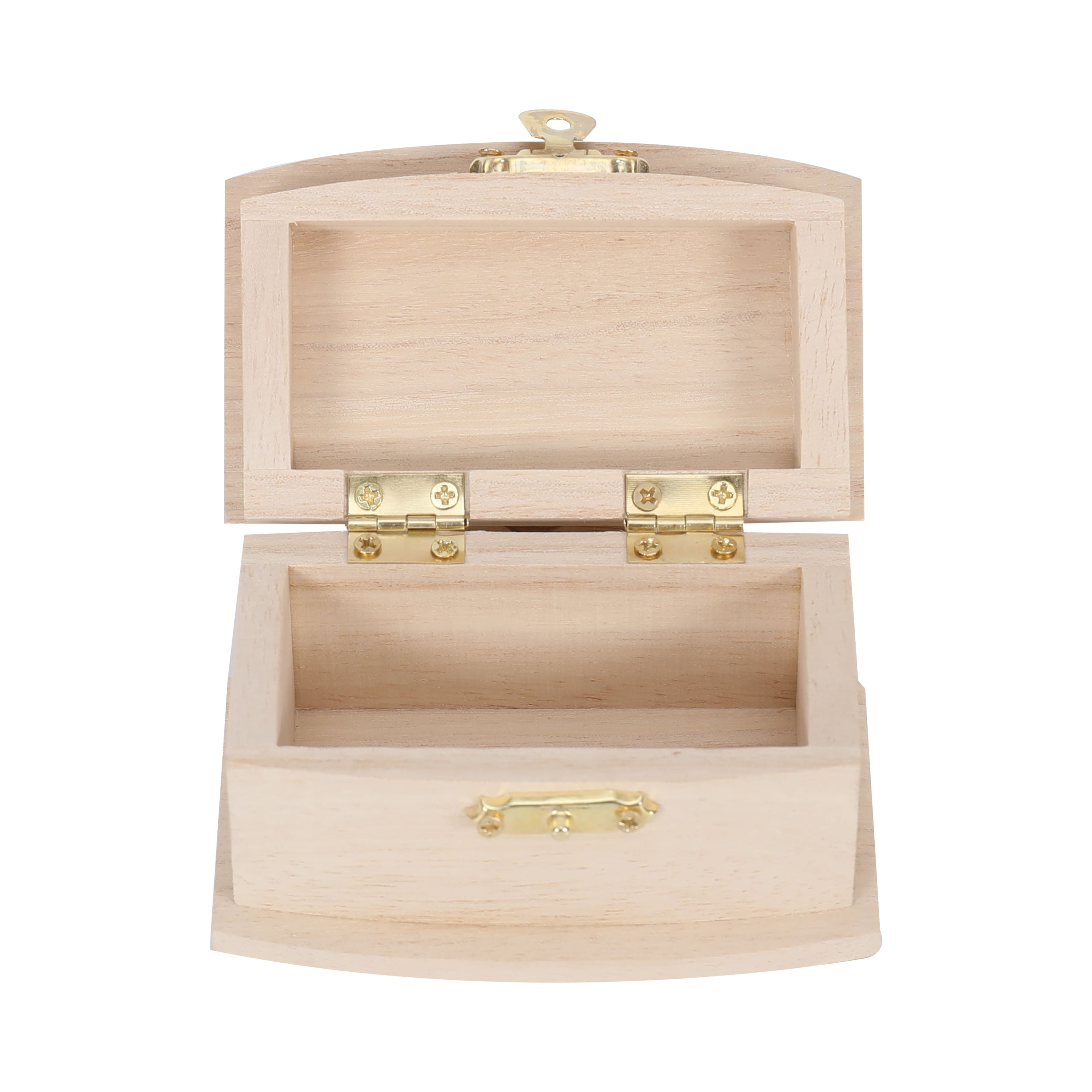 48 Pack: 3.5&#x22; Wood Trinket Box by Make Market&#xAE;