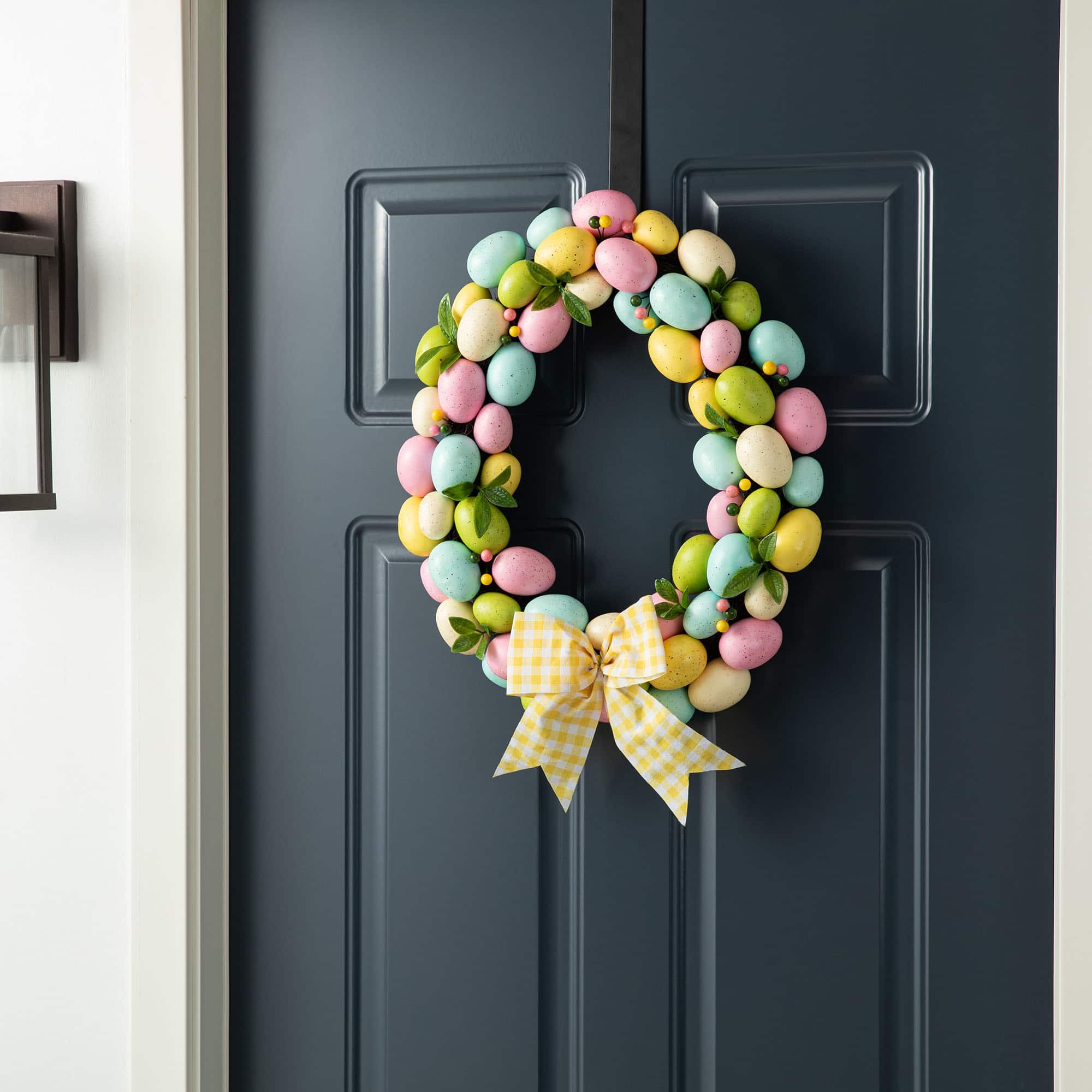 Glitzhome® 18" Easter Egg Shaped Eggs Wreath