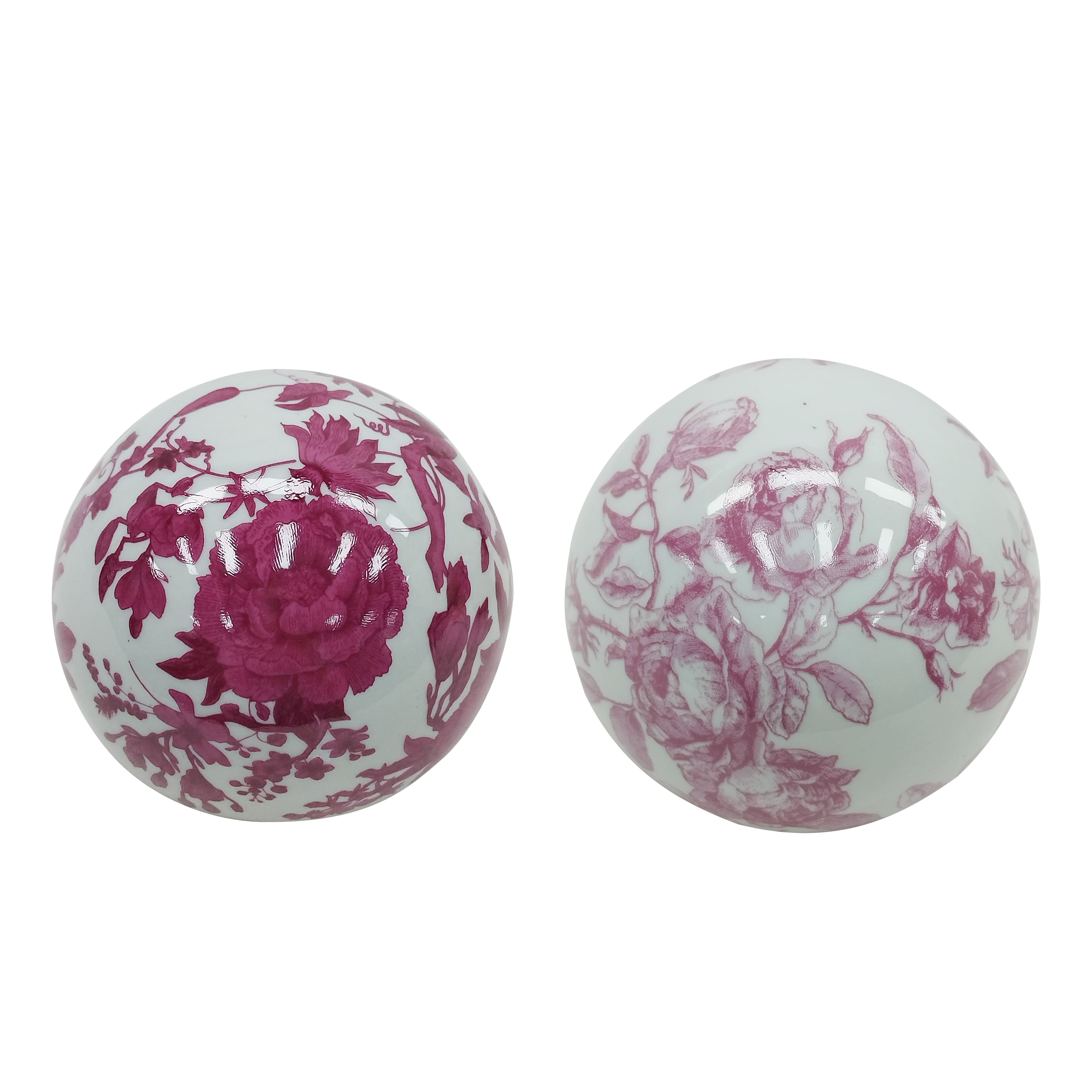 Assorted 4&#x22; Floral Porcelain Ball Tabletop D&#xE9;cor, 1pc. by Ashland&#xAE;