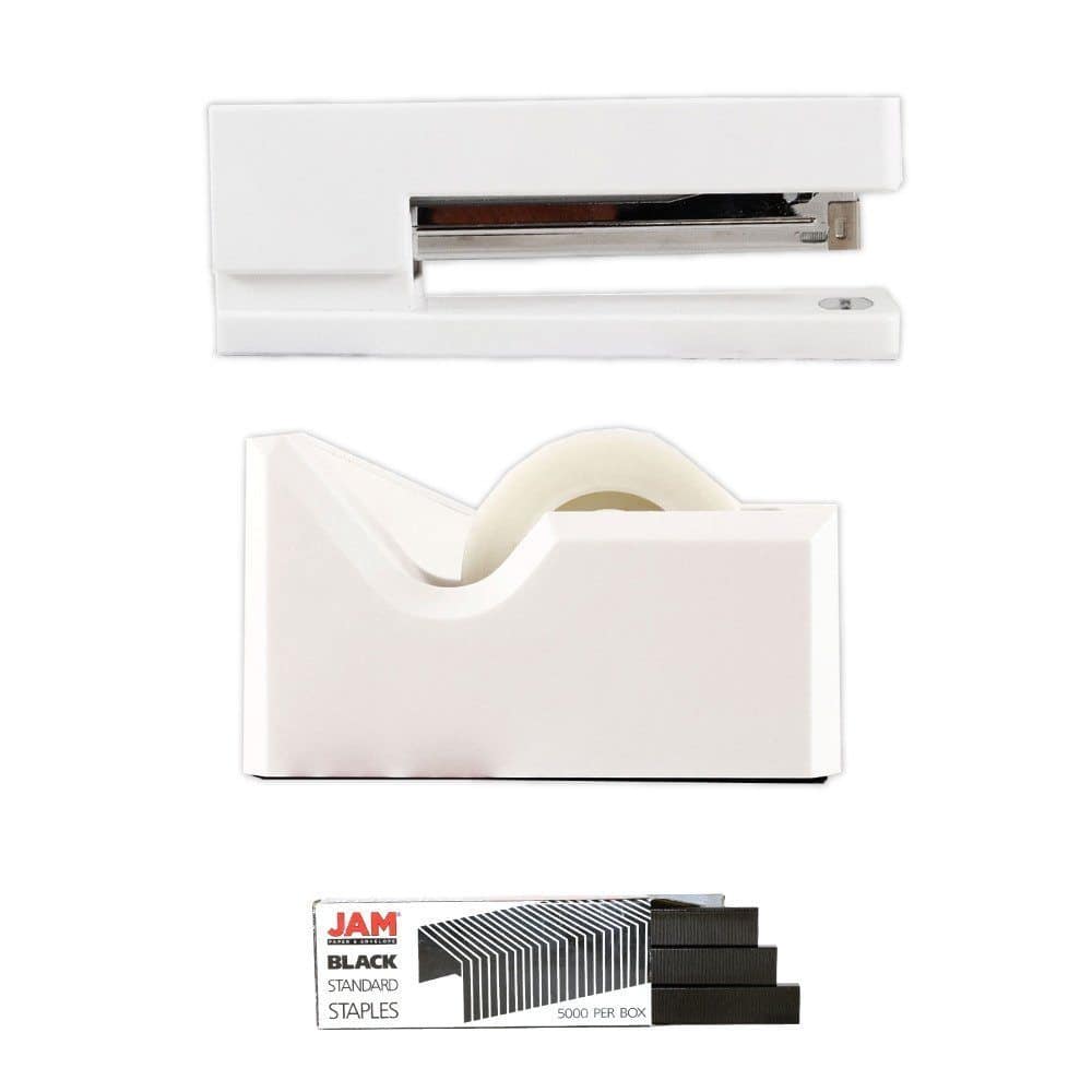 JAM Paper Stapler, Tape Dispenser & Staples Office Trio Kit