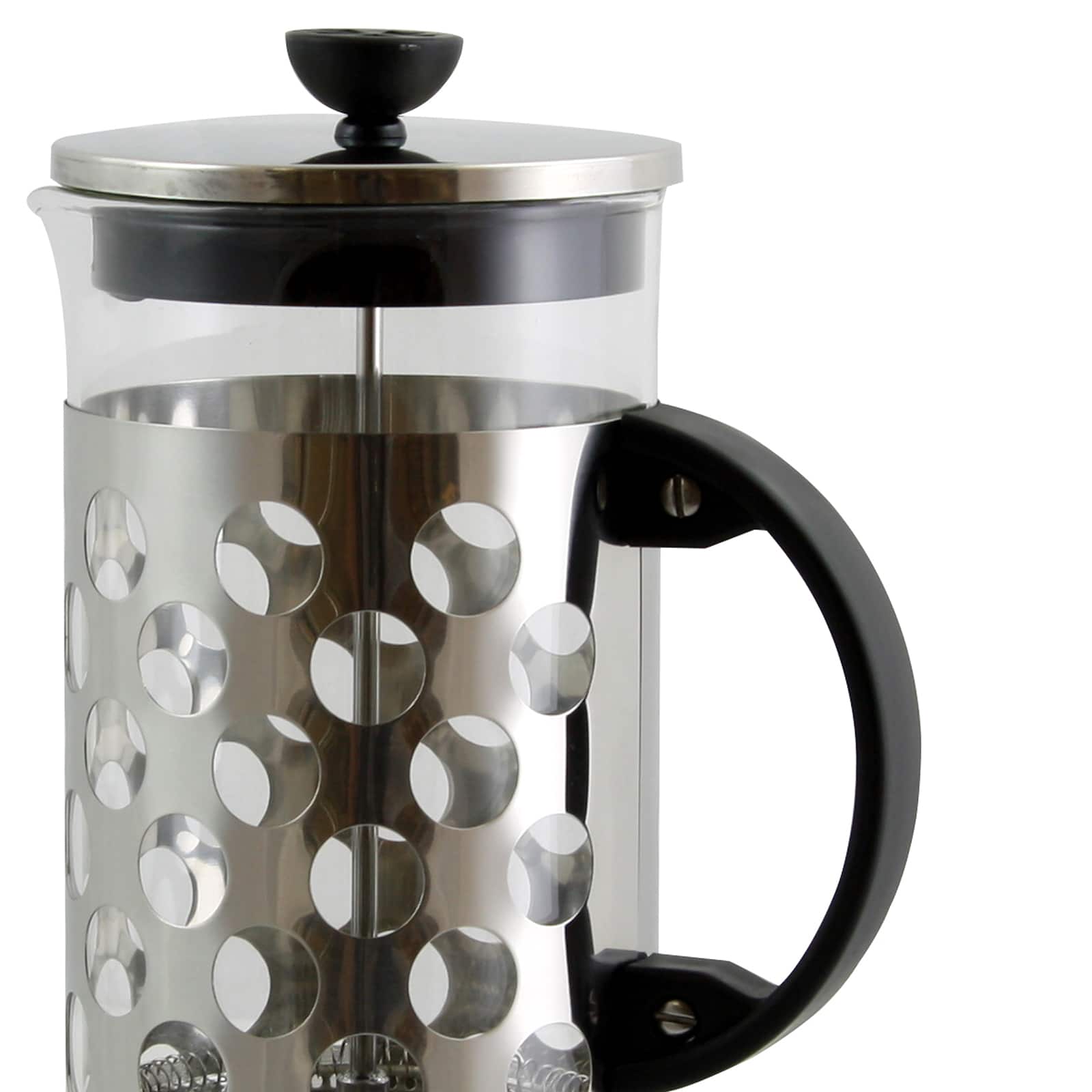 Mr Coffee Polka Dot Brew Coffee Press, Silver, 32 oz