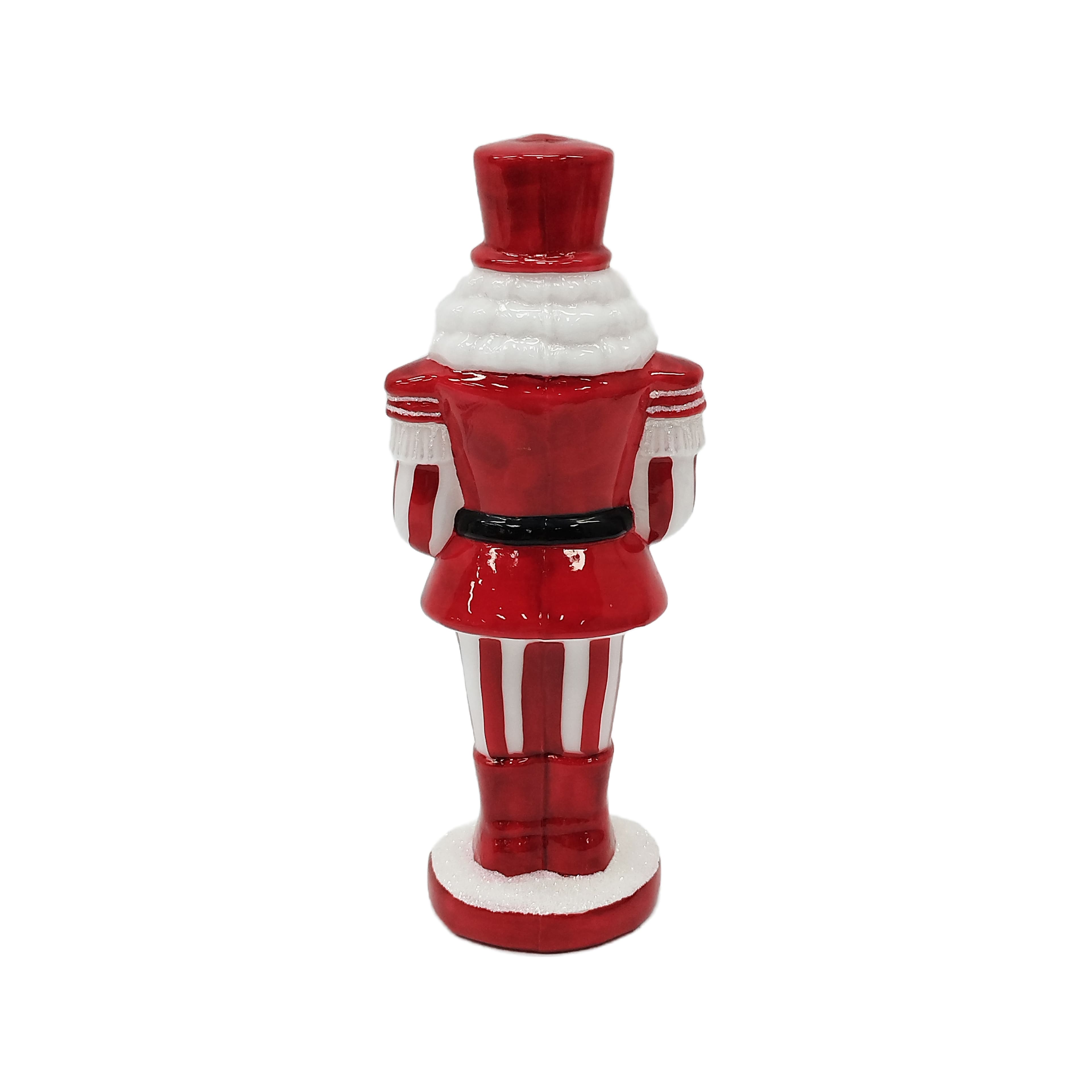 9.5&#x22; Red &#x26; White Peppermint &#x26; Drum Glass Nutcracker by Ashland&#xAE;