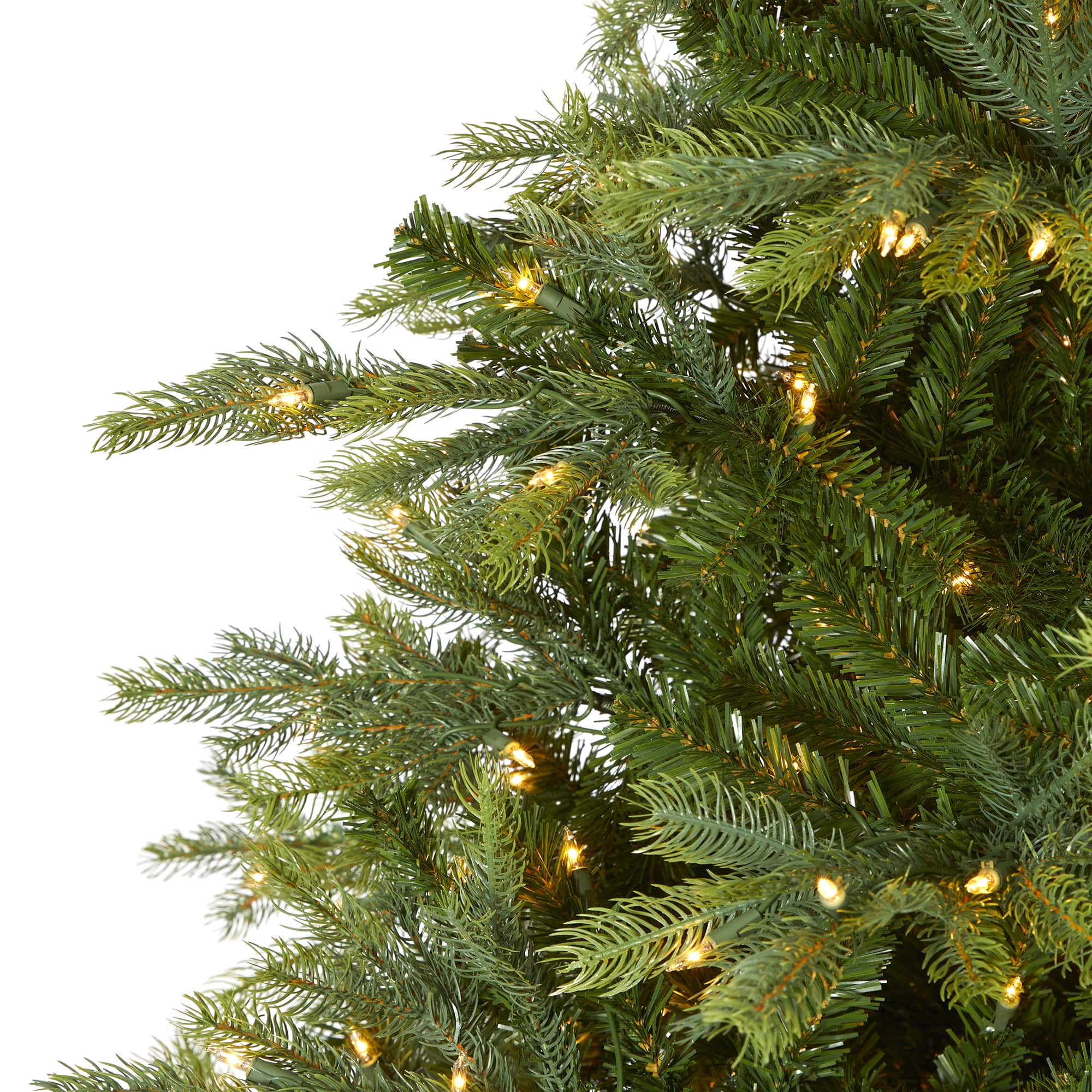 8ft. Pre-Lit North Carolina Spruce Artificial Christmas Tree, Clear LED Lights