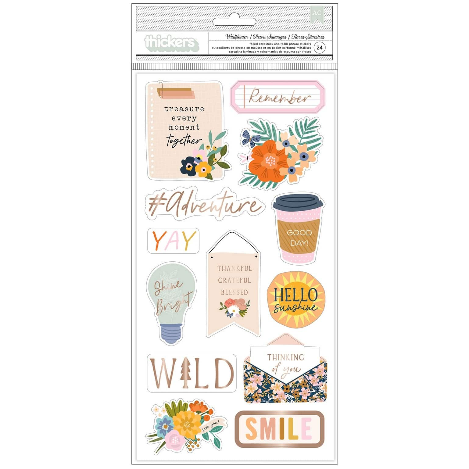 American Crafts&#x2122; Jen Hadfield Live &#x26; Let Grow Thickers Stickers