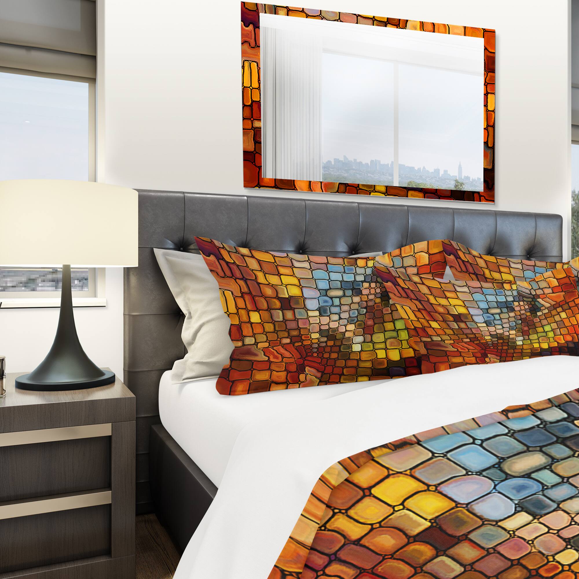 Designart &#x27;Dreaming of Stained Glass&#x27; Modern &#x26; Contemporary Bedding Set - Duvet Cover &#x26; Shams