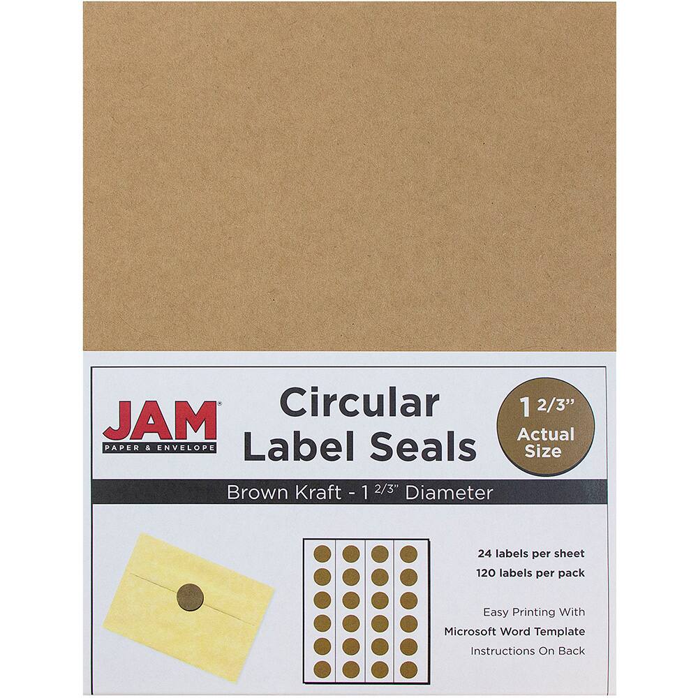 JAM Paper Circular Seal &#x26; Rectangular Mailing Address Label Combo Set