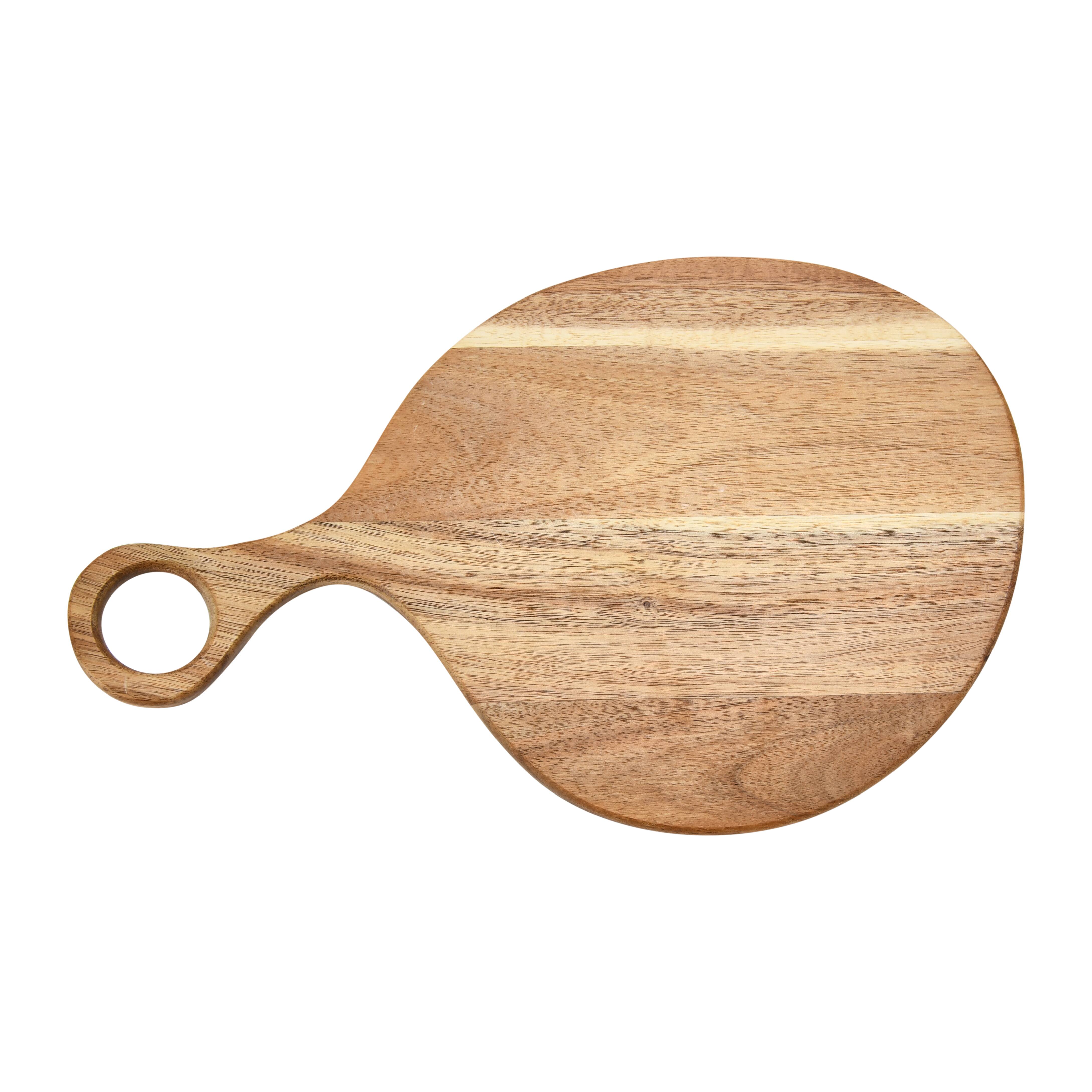 Hello Honey® 14.5" Round Acacia Wood Cutting Board with Handle