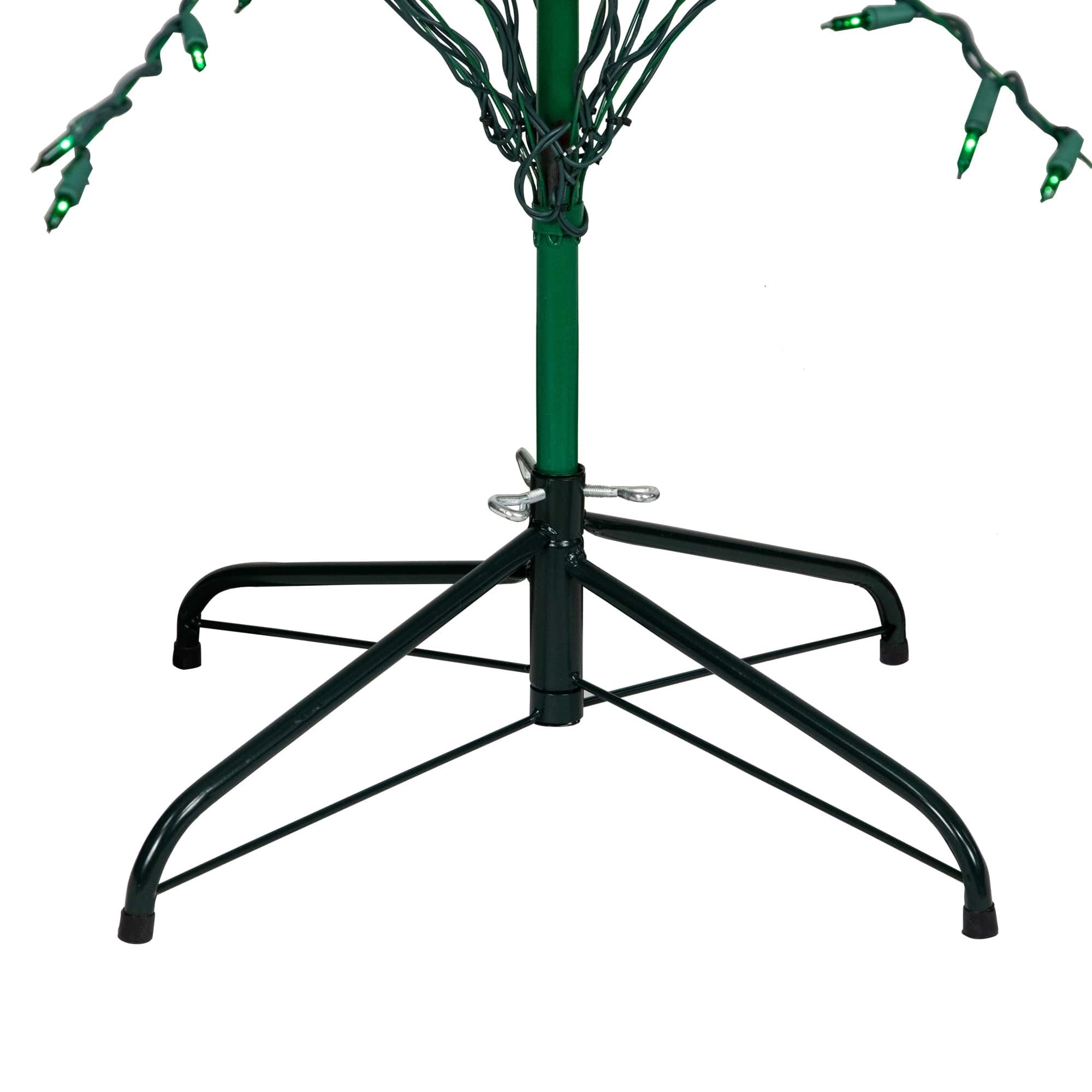 6ft. Pre-Lit Green Cascade Twig Artificial Christmas Tree, Green Lights