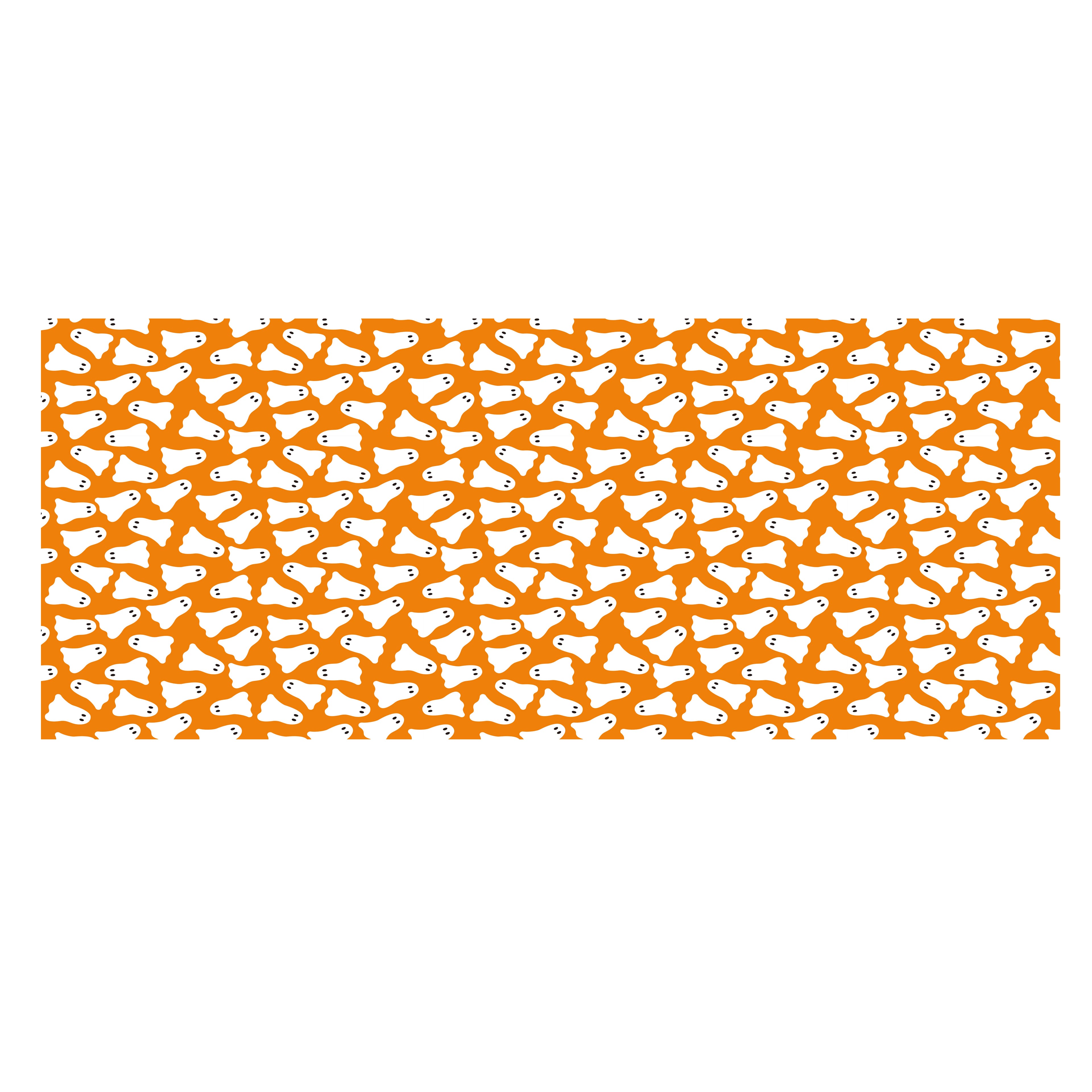 54&#x22; x 108&#x22; Orange Ghosts Table Cover by Celebrate It&#x2122;
