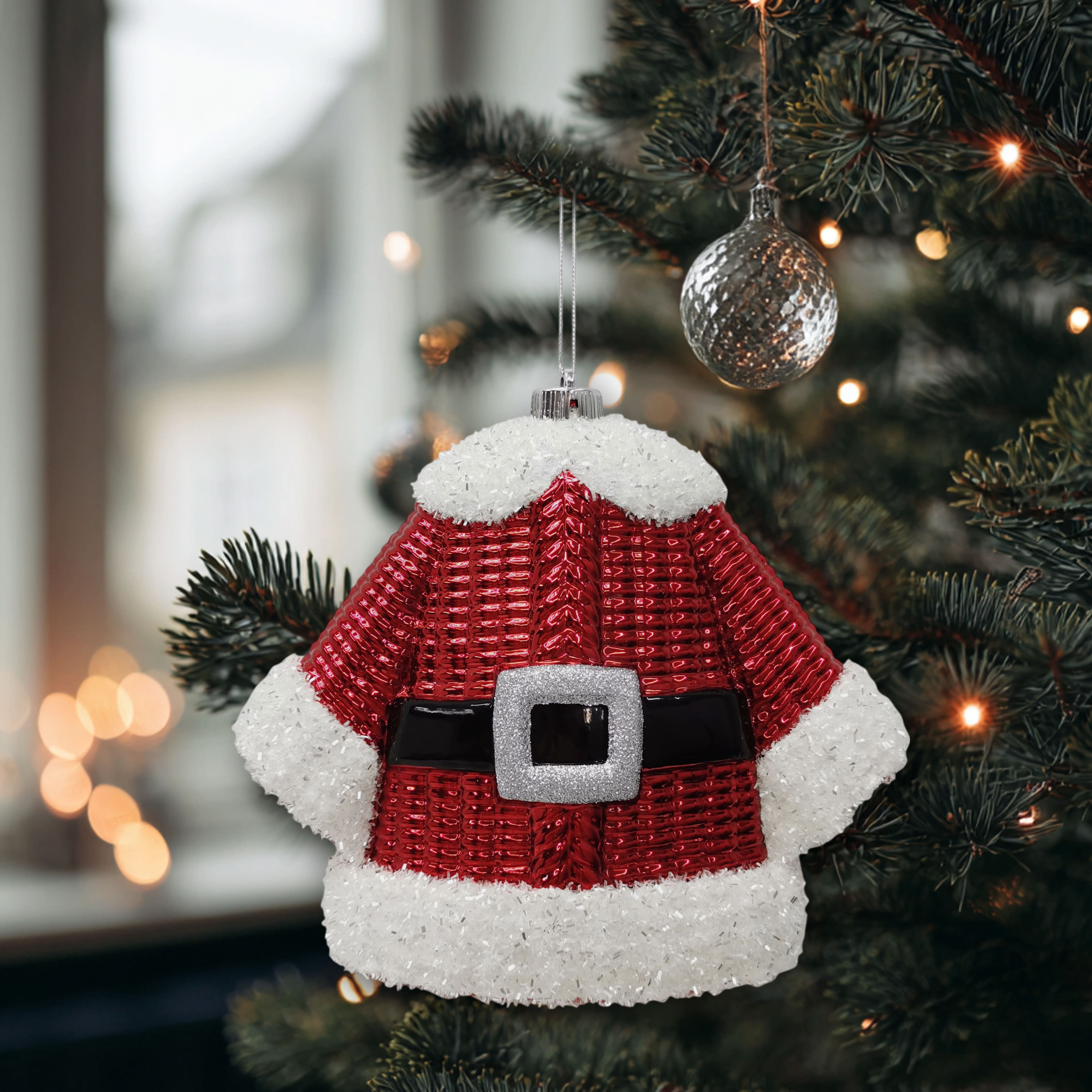 10" Jumbo Santa Suit Shatterproof Ornament by Ashland®