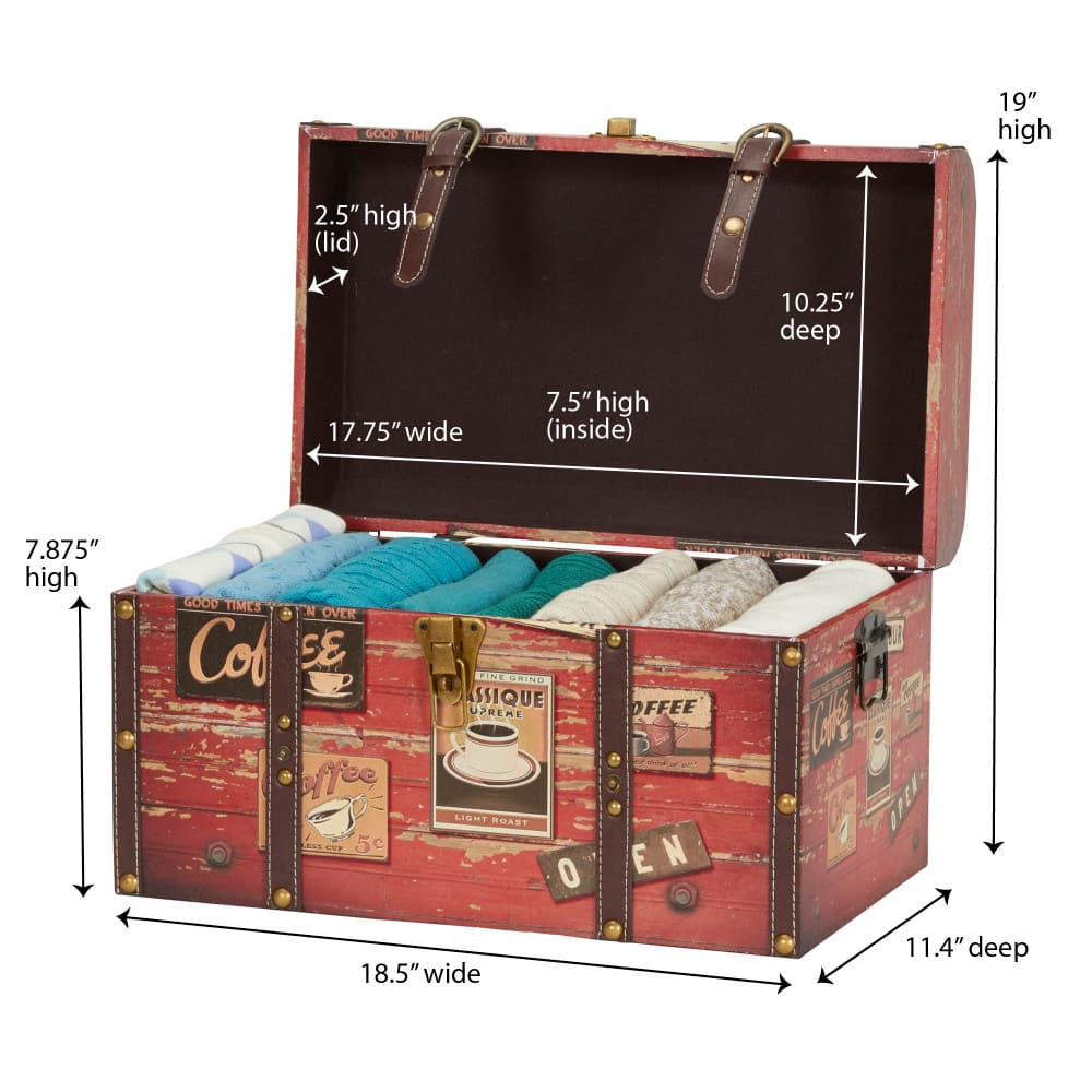 Household Essentials Coffee Shop Decorative Trunk