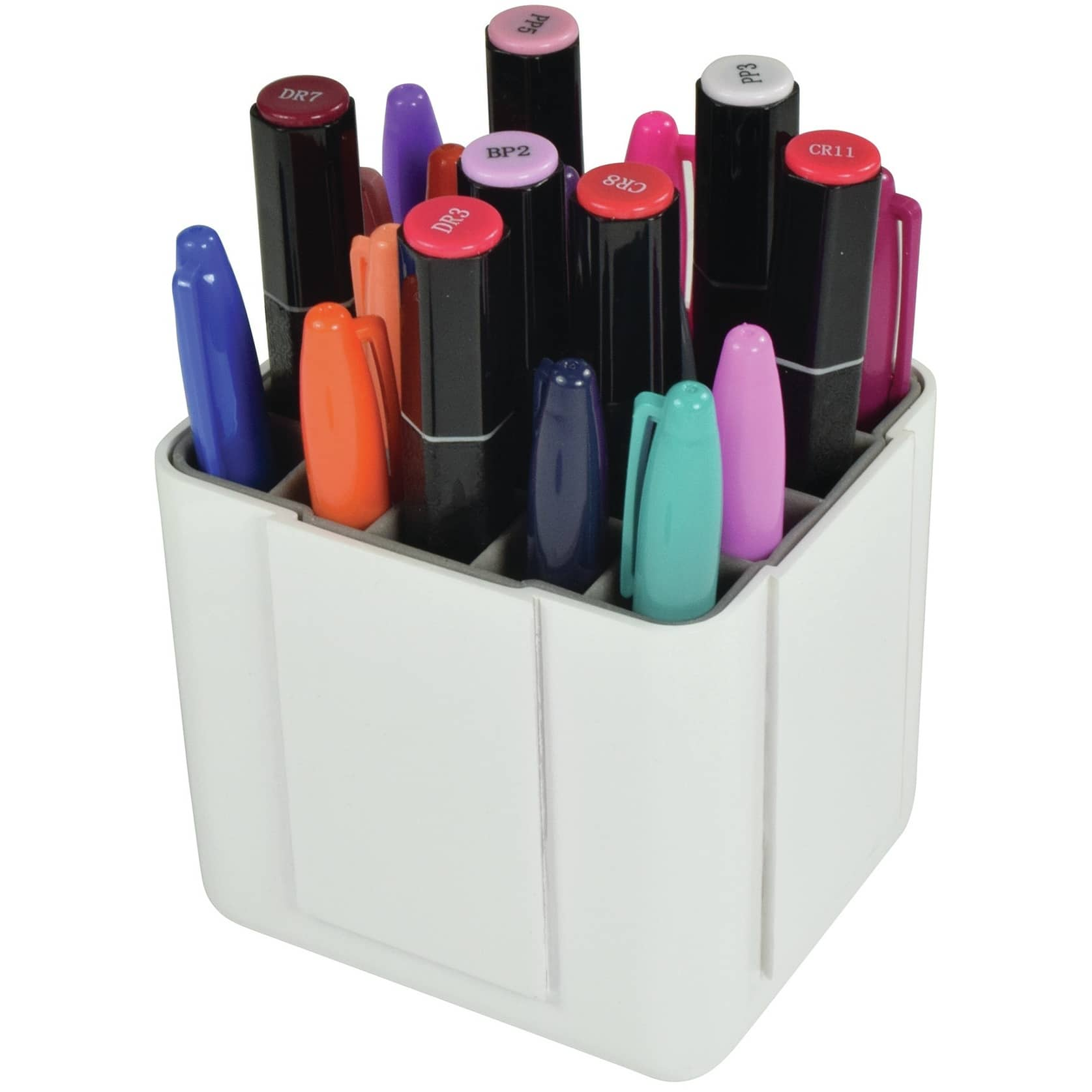 Deflecto&#xAE; White Interlocking Marker Organizer