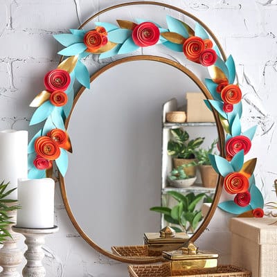 Spring Paper Rosette Garland