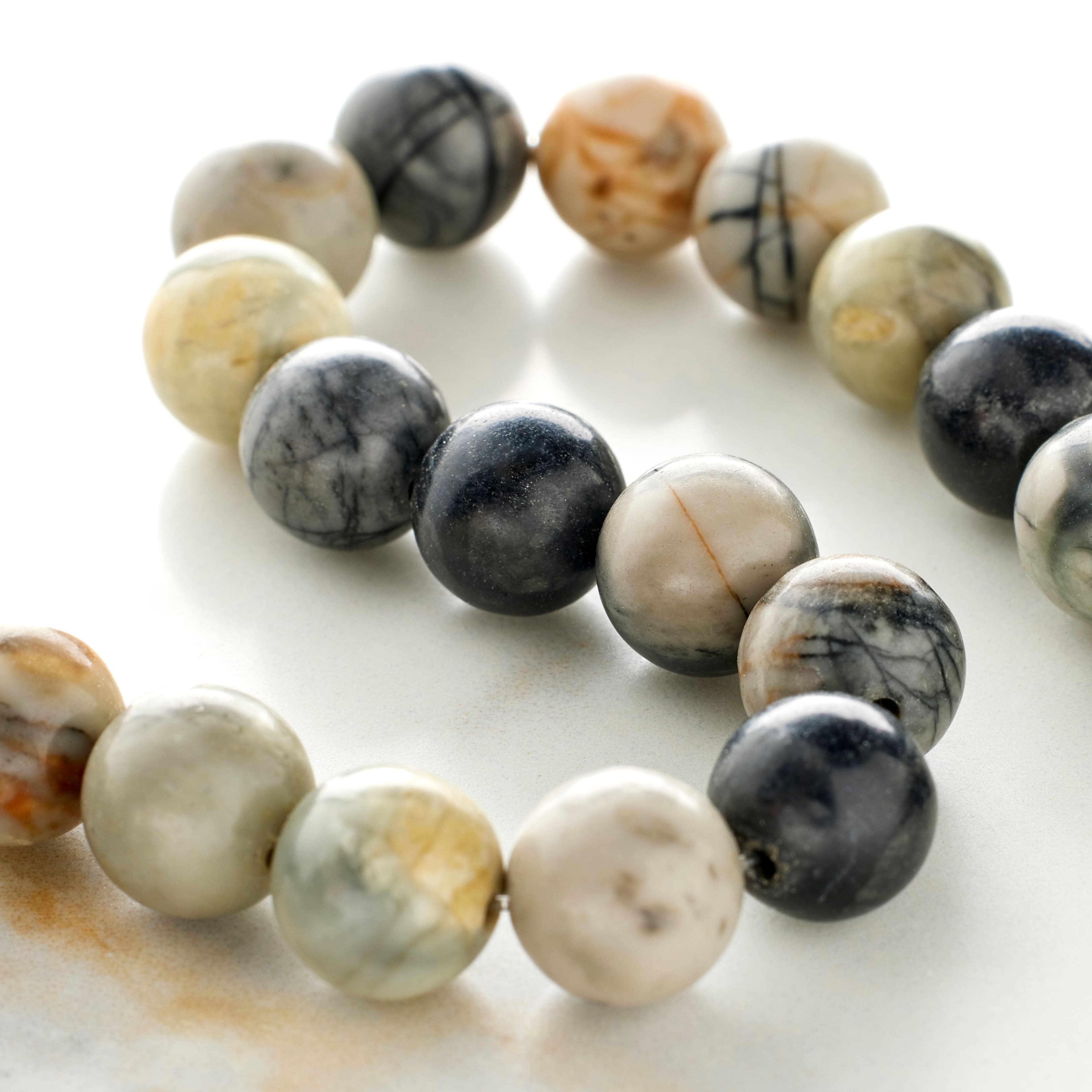 12 Pack: Picasso Jasper Round Beads by Bead Landing&#x2122;, 8mm