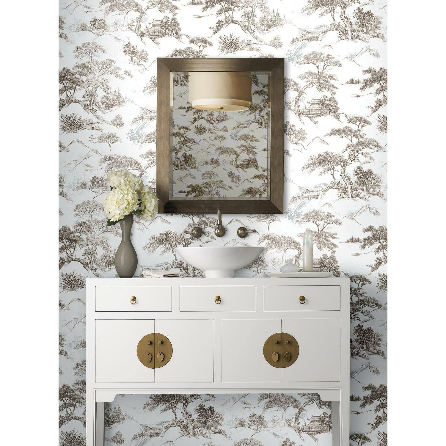 RoomMates Oriental Toile Peel &#x26; Stick Wallpaper