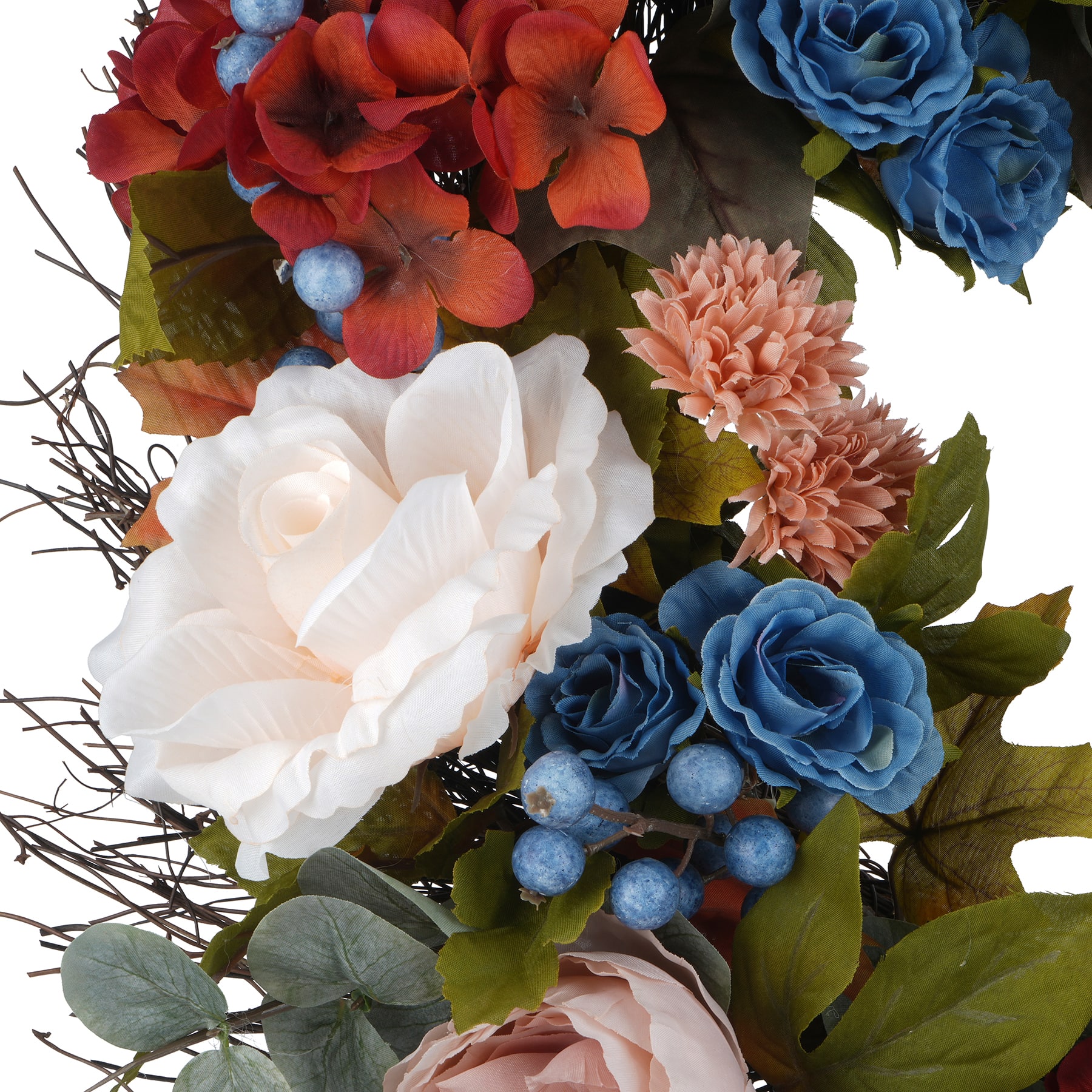 22&#x22; Cream &#x26; Mauve Hydrangea &#x26; Peony Wreath by Ashland&#xAE;