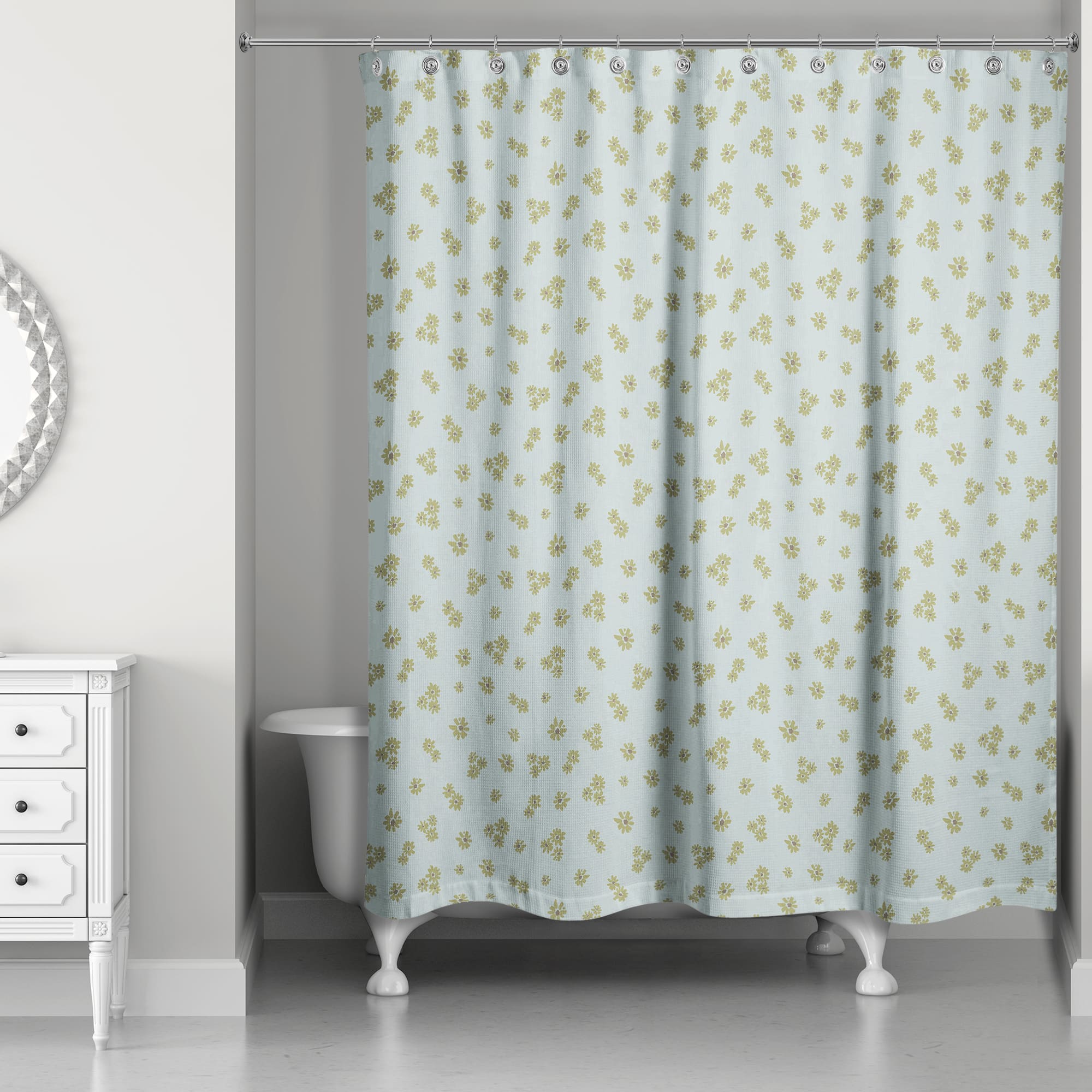 Daisy Pattern Shower Curtain