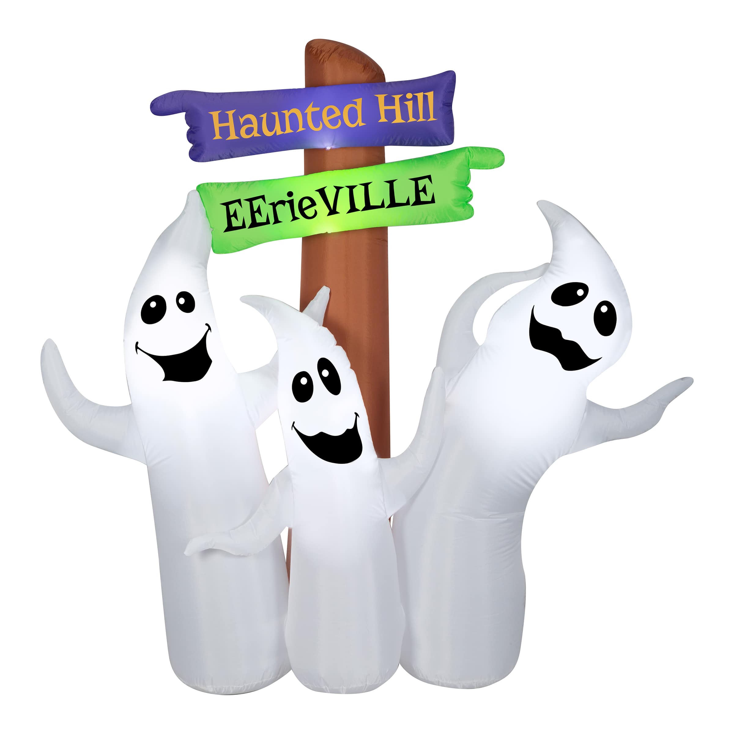 6ft. Airblown&#xAE; Inflatable Halloween Ghost Trio &#x26; Signpost