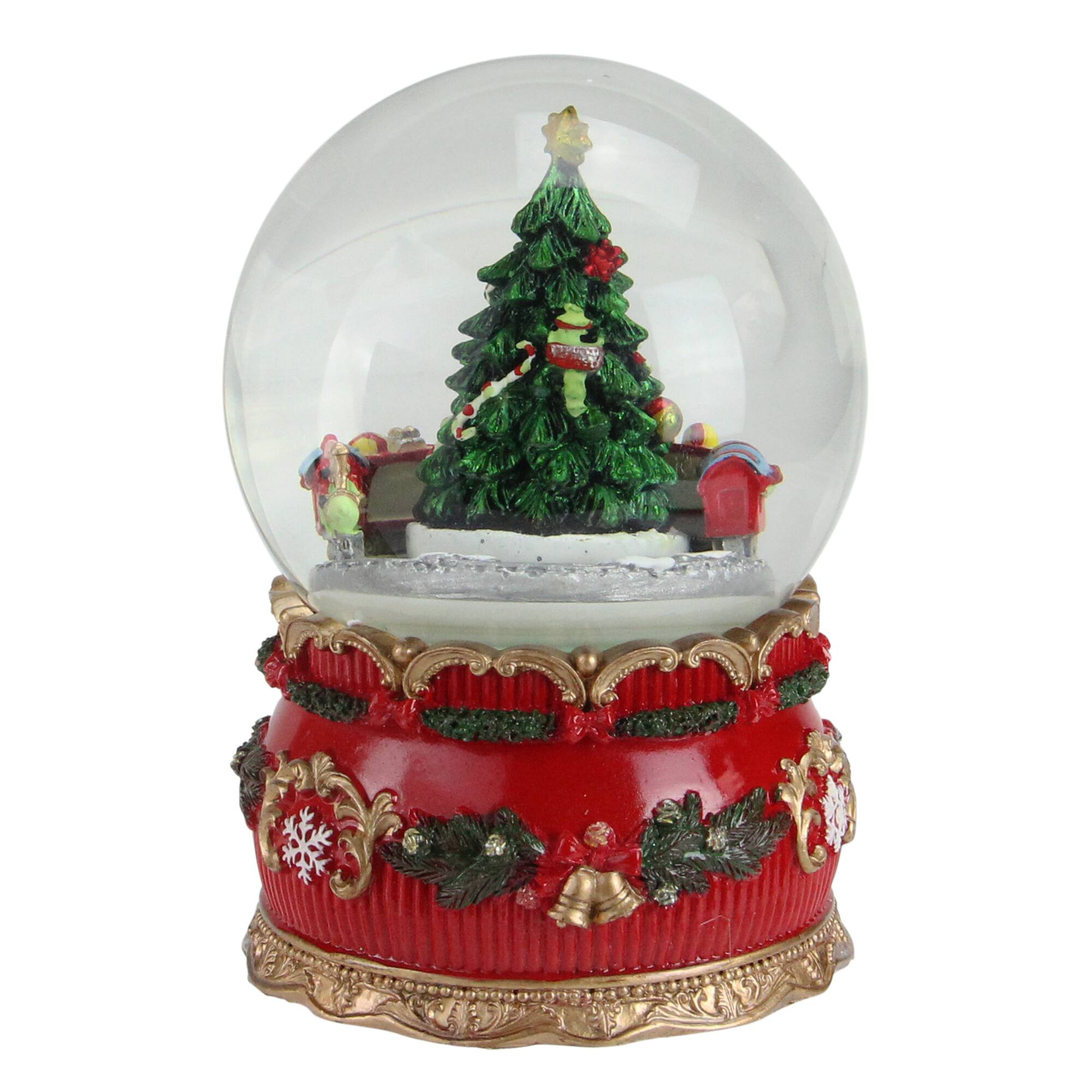 6&#x22; Musical Christmas Tree &#x26; Train Animated Water Globe