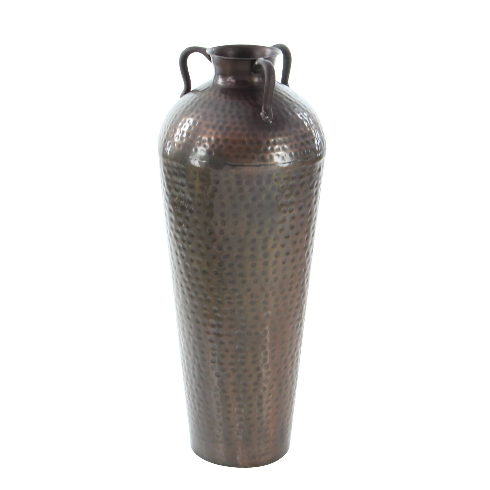 Brown Metal Rustic Vase, 32&#x22; x 12&#x22; x 12&#x22;