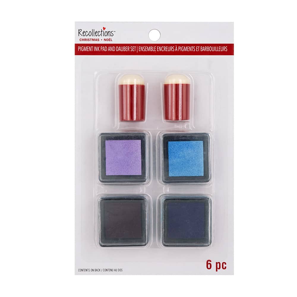 Purple &#x26; Blue Pigment Ink Pad &#x26; Dauber Set by Recollections&#x2122;