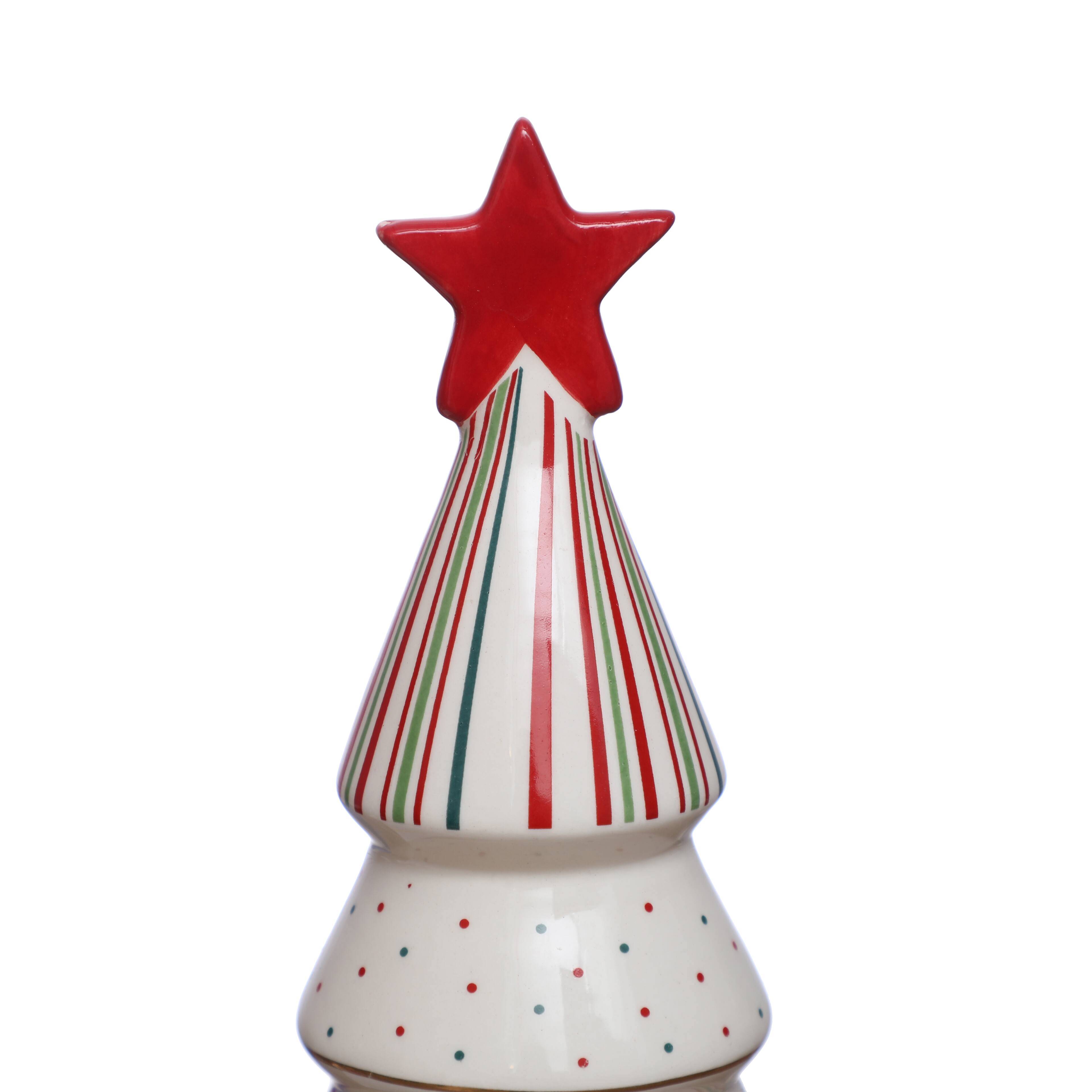 Sapin de table d&#xE9;coratif en c&#xE9;ramique blanche de 31,4&#xA0;cm d&#x2019;Ashland
