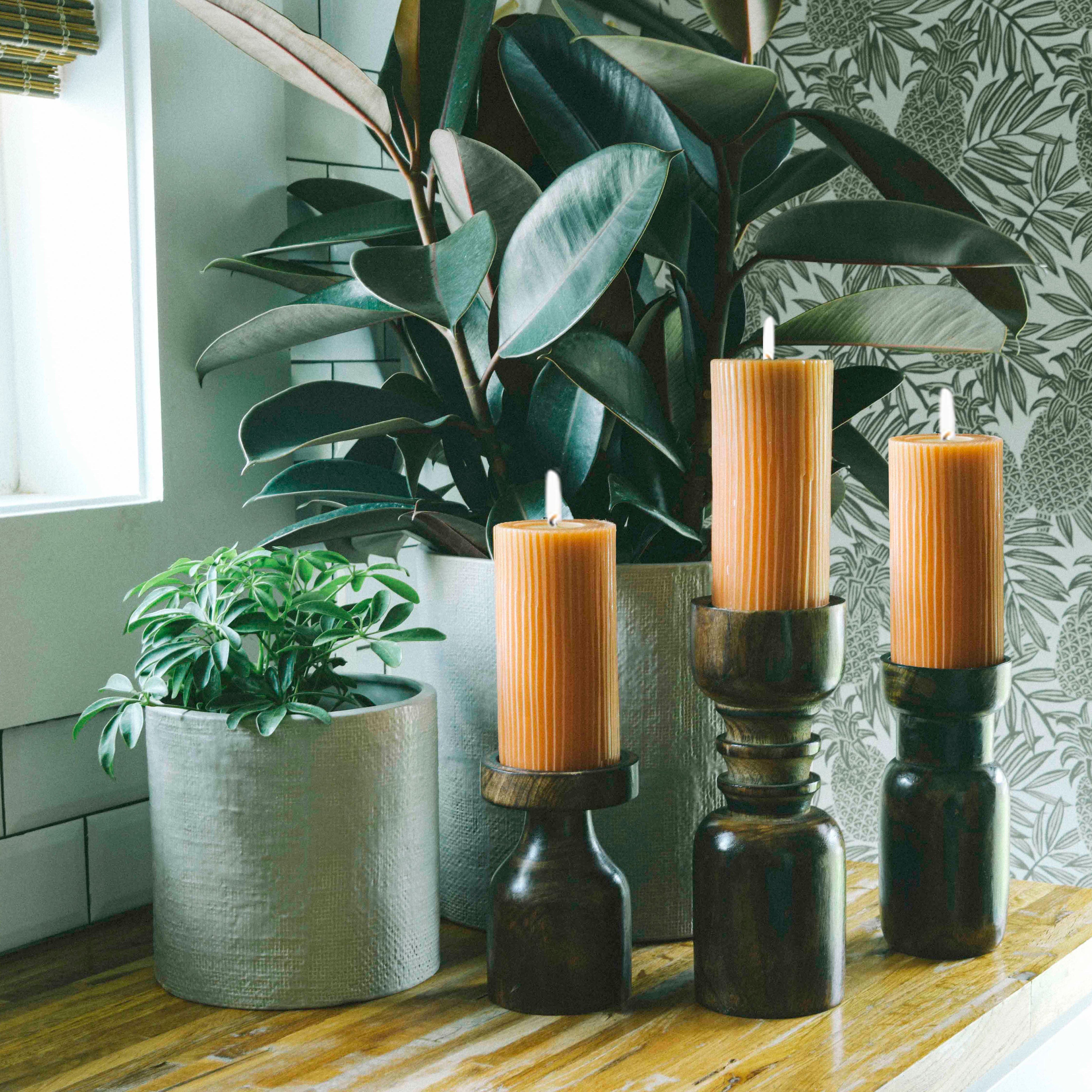 Hello Honey® Stoneware Planters with Embossed Cross Hatch Texture Set