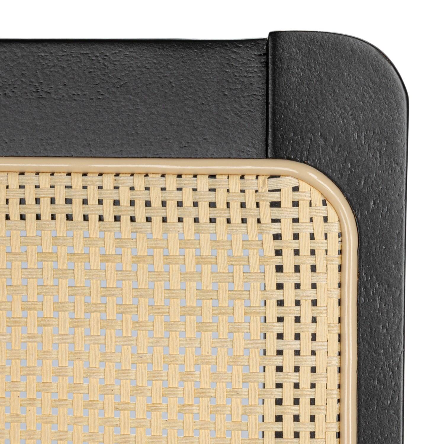 Hello Honey® Crawford Mid-Century Modern Black Solid Wood Arm Chair