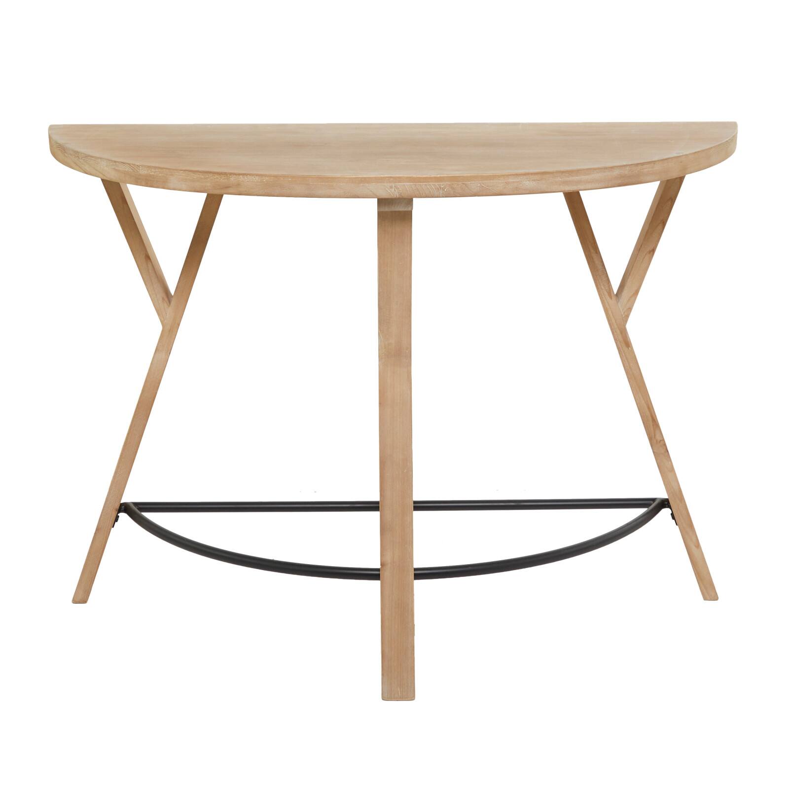 42" Brown Wood Modern Farmhouse Console Table