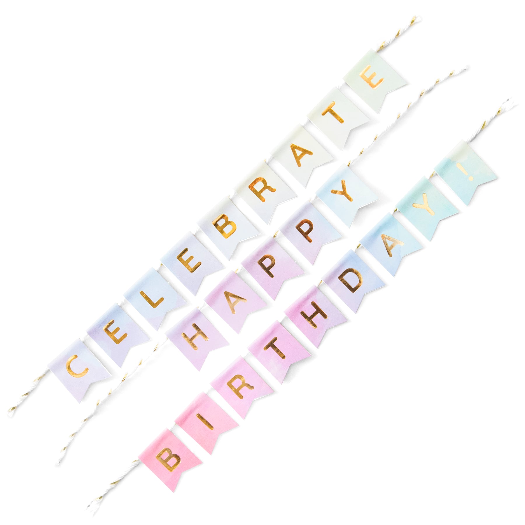 12 Pack: Watercolor Celebration Banner Dimensional Stickers by Recollections&#x2122;