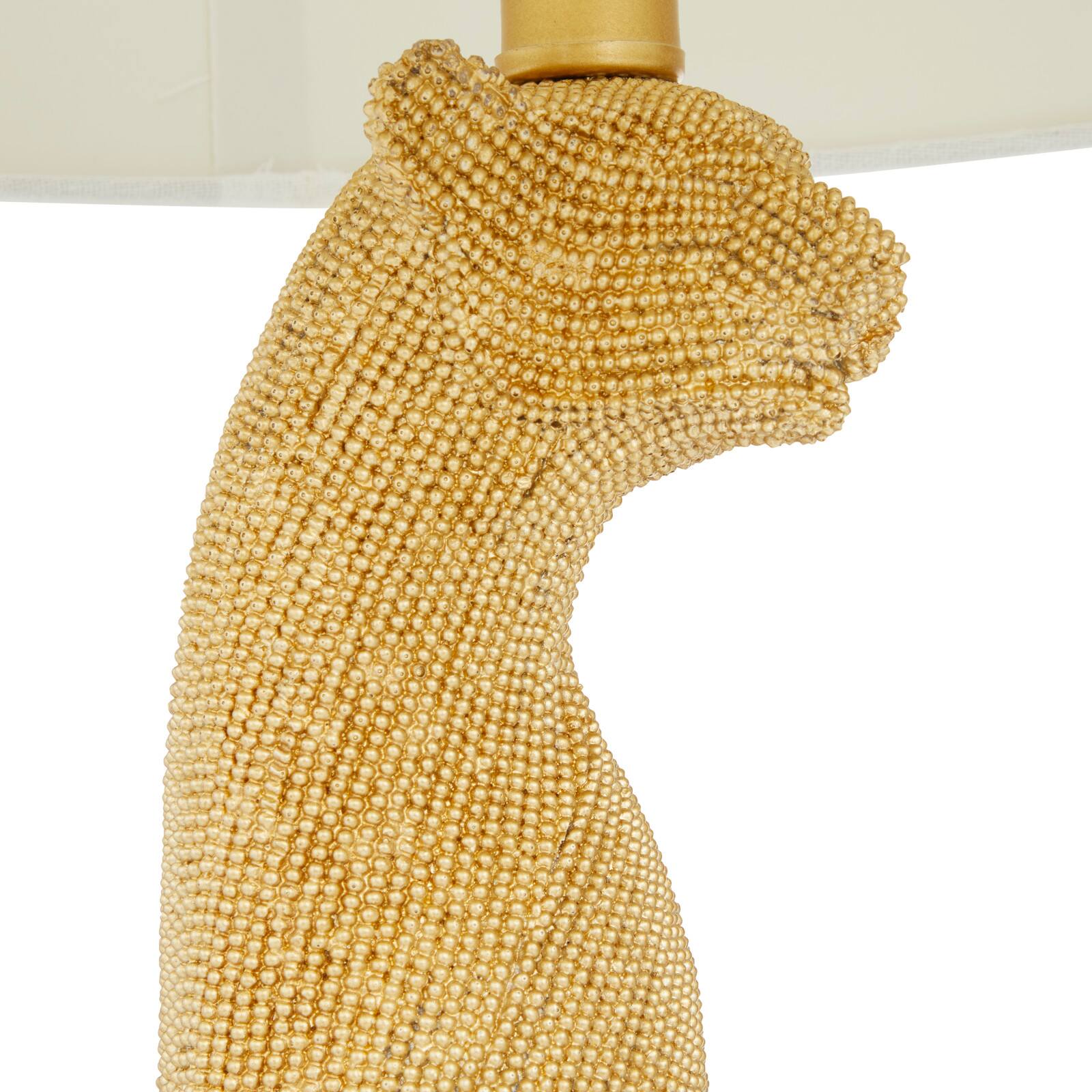 29&#x22; Polystone Glam Leopard Table Lamps, 2ct.