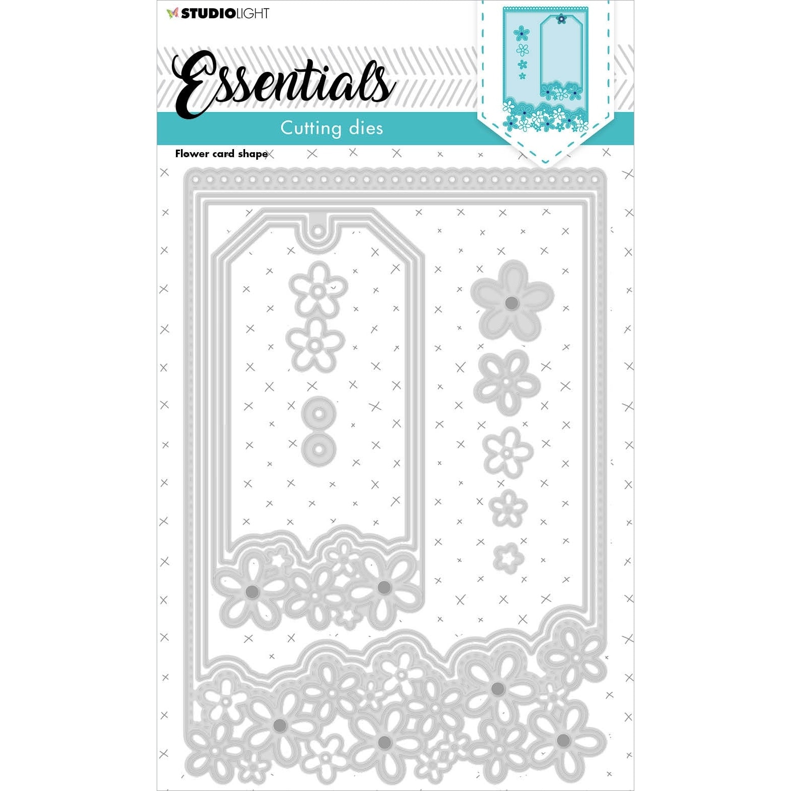 Studio Light Essentials No. 181 Flower Card Shape Cutting Die | Michaels