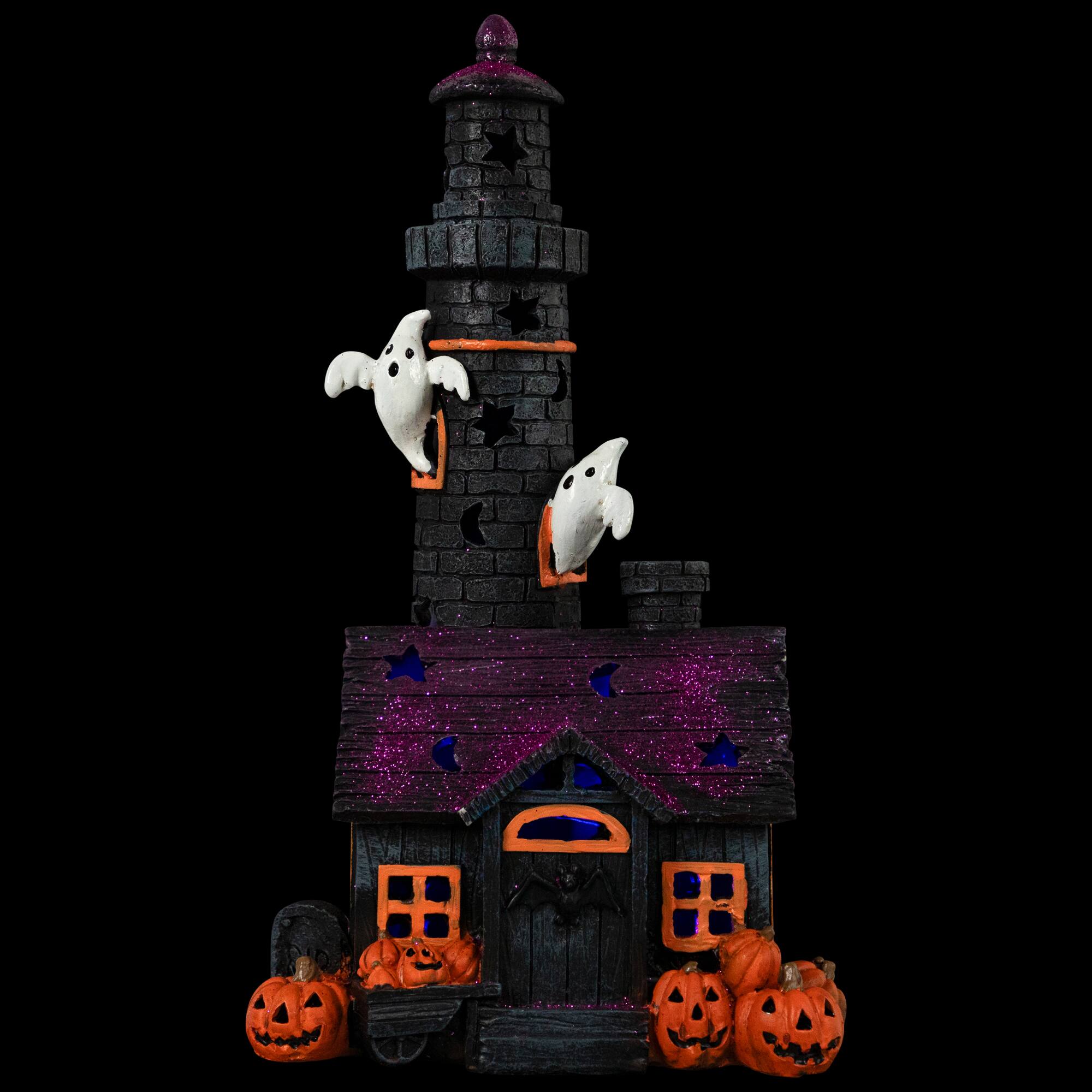 12&#x22; LED Lighted Haunted House Halloween Decoration