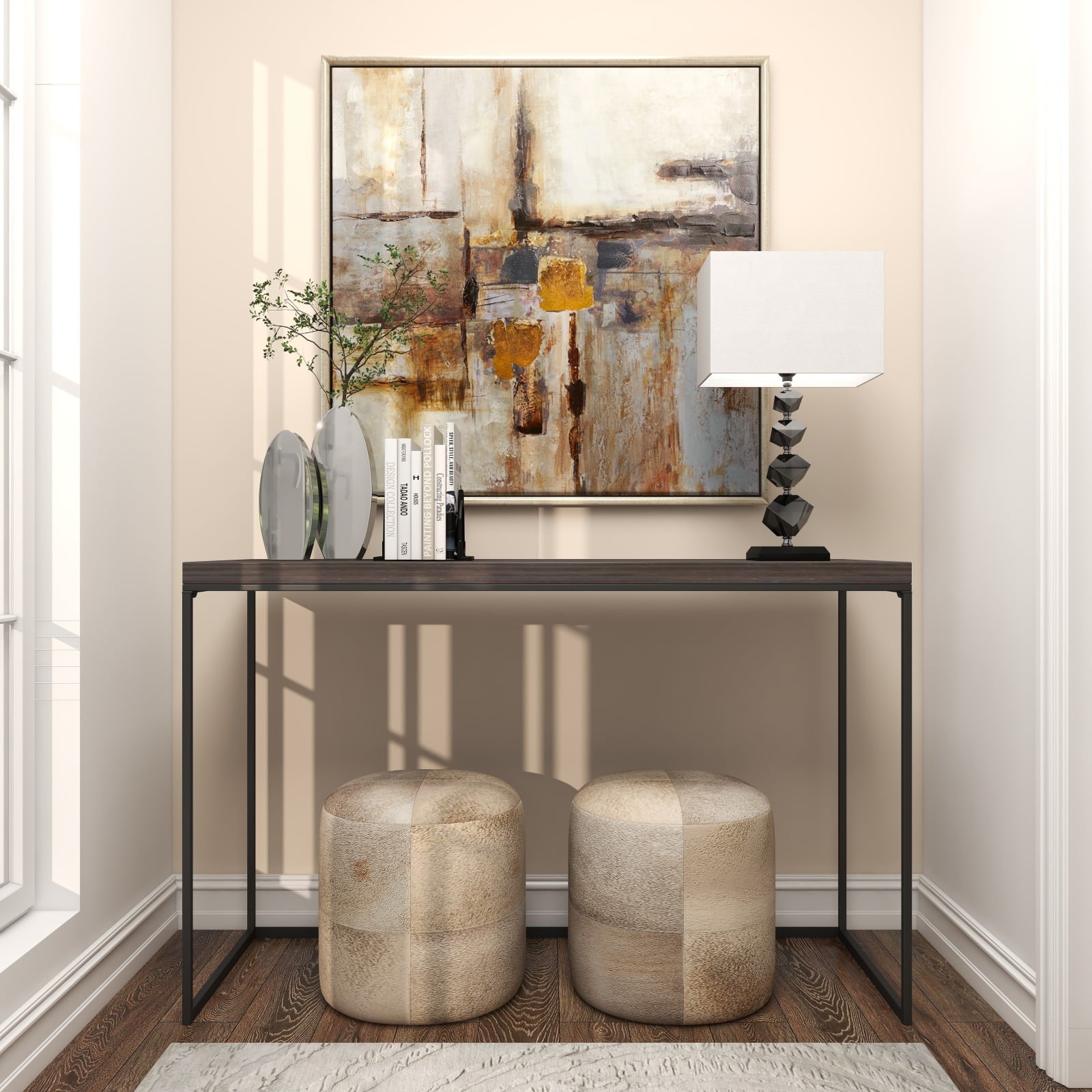 Silver Stainless Steel Vase with a Sleek Mirror Finish Set