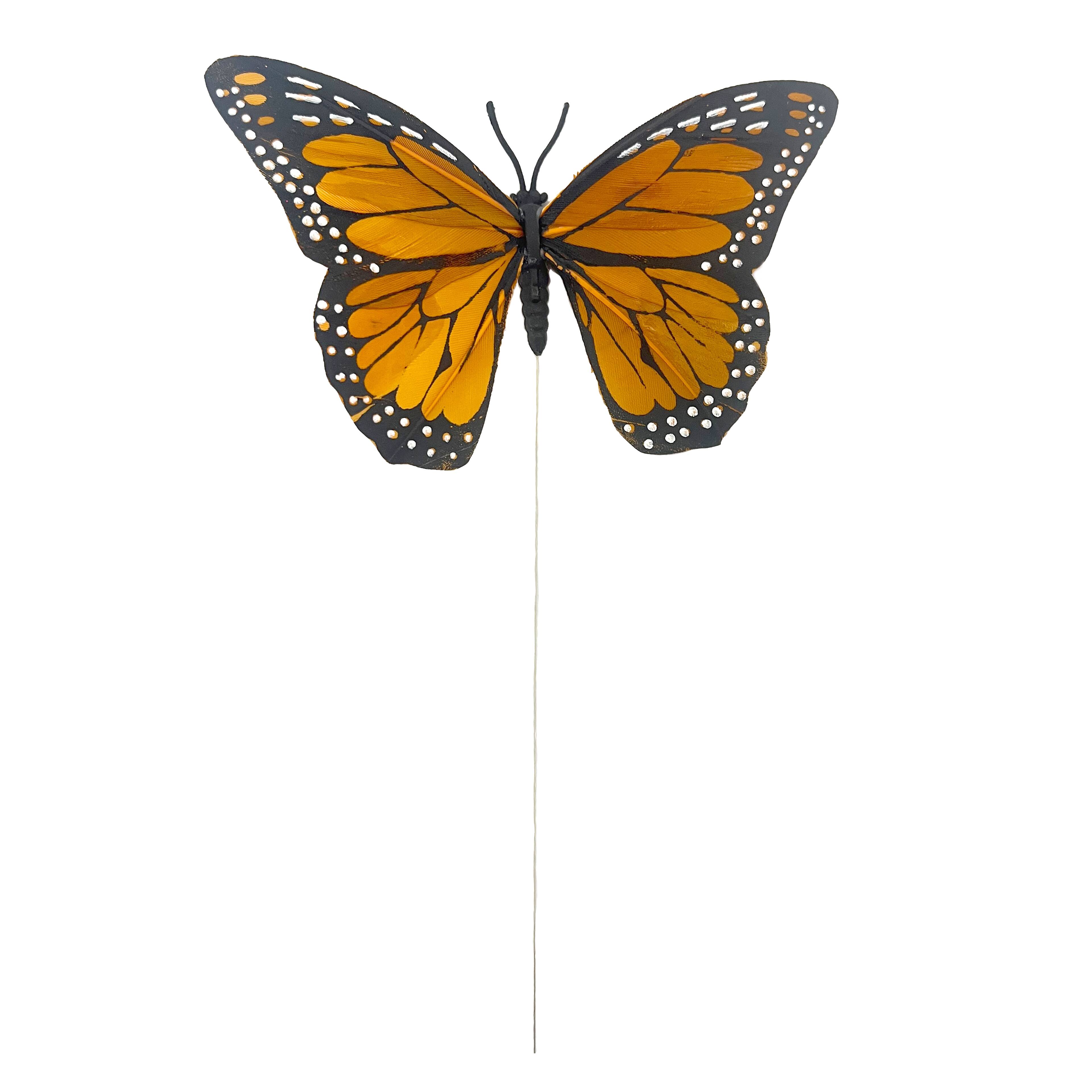8 Packs: 10 ct. (80 total) 4.75&#x22; Orange Feather Butterflies by Ashland&#xAE;