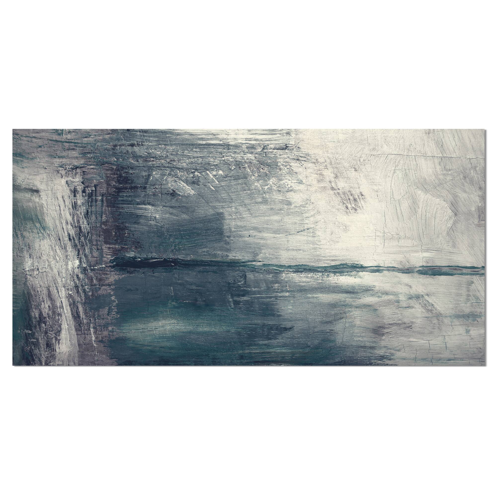 Designart - Grey Abstract Pattern Oil Painting - Abstract Canvas Painting
