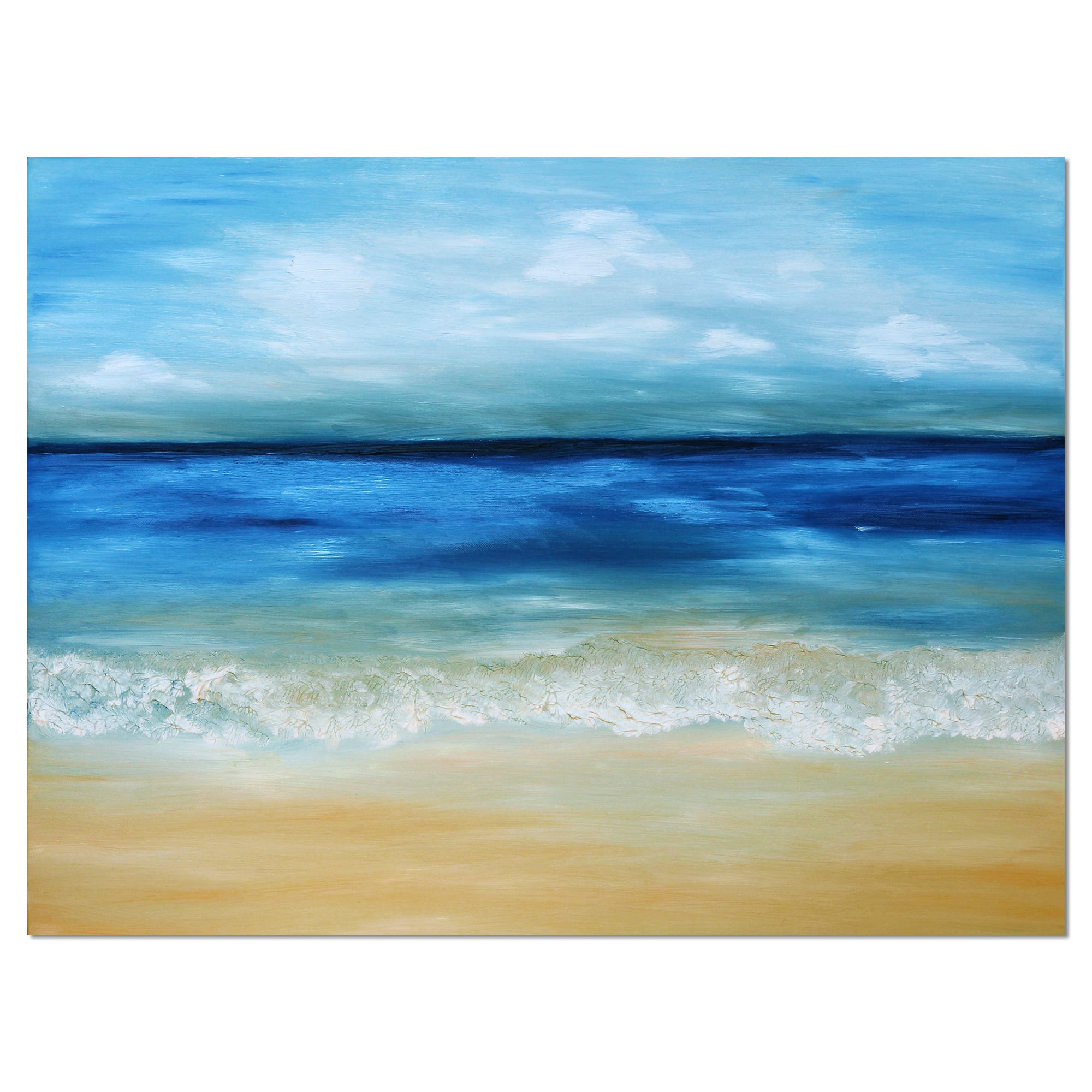 Designart - Warm Tropical Sea and Beach - Seascape Canvas Art Print