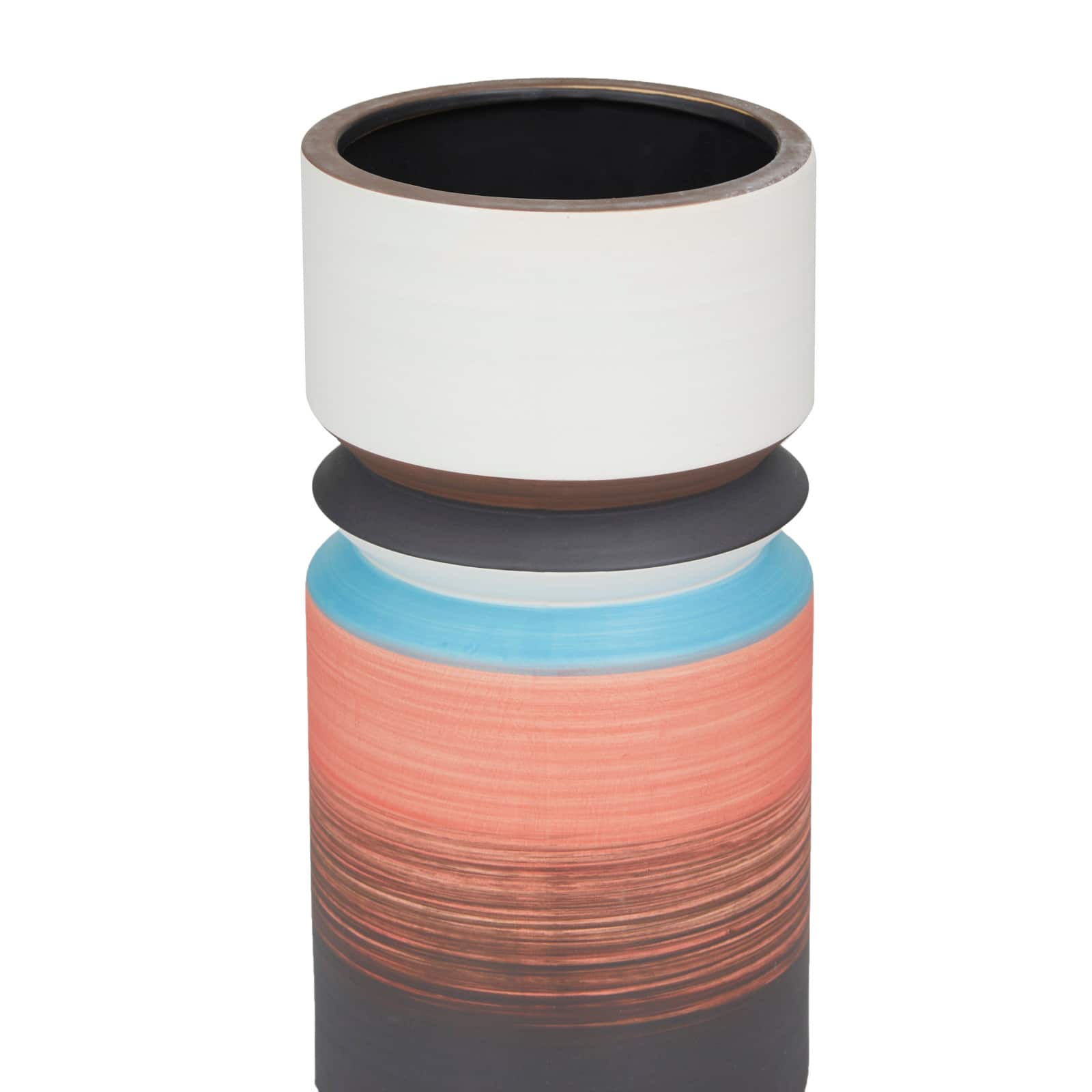 Set of 2 Multi Stoneware Modern Vase, 14" x 5" x 5"