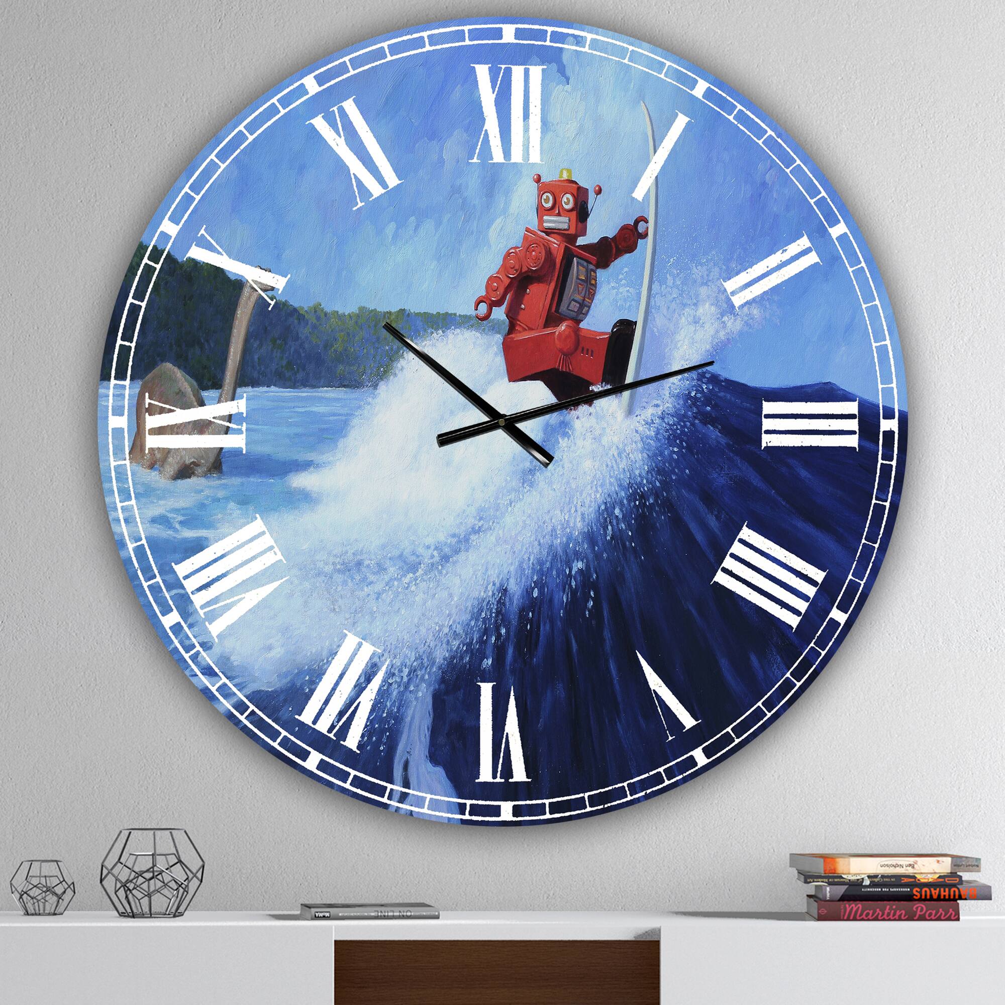 Designart &#x27;Surfer Joe Large Modern Wall Clock