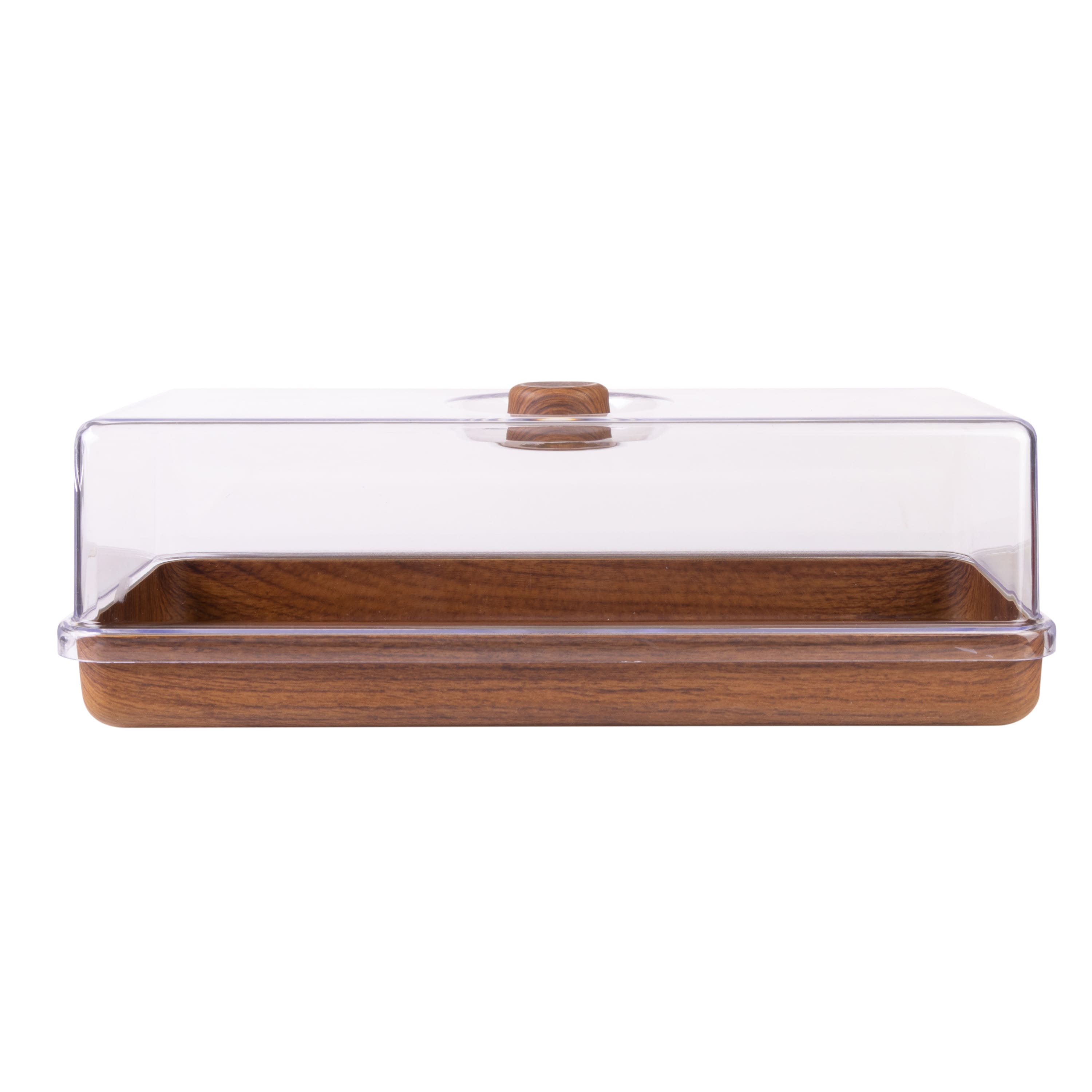 Luxe Party Mahogany Collection Bread & Cake Tray with Cover