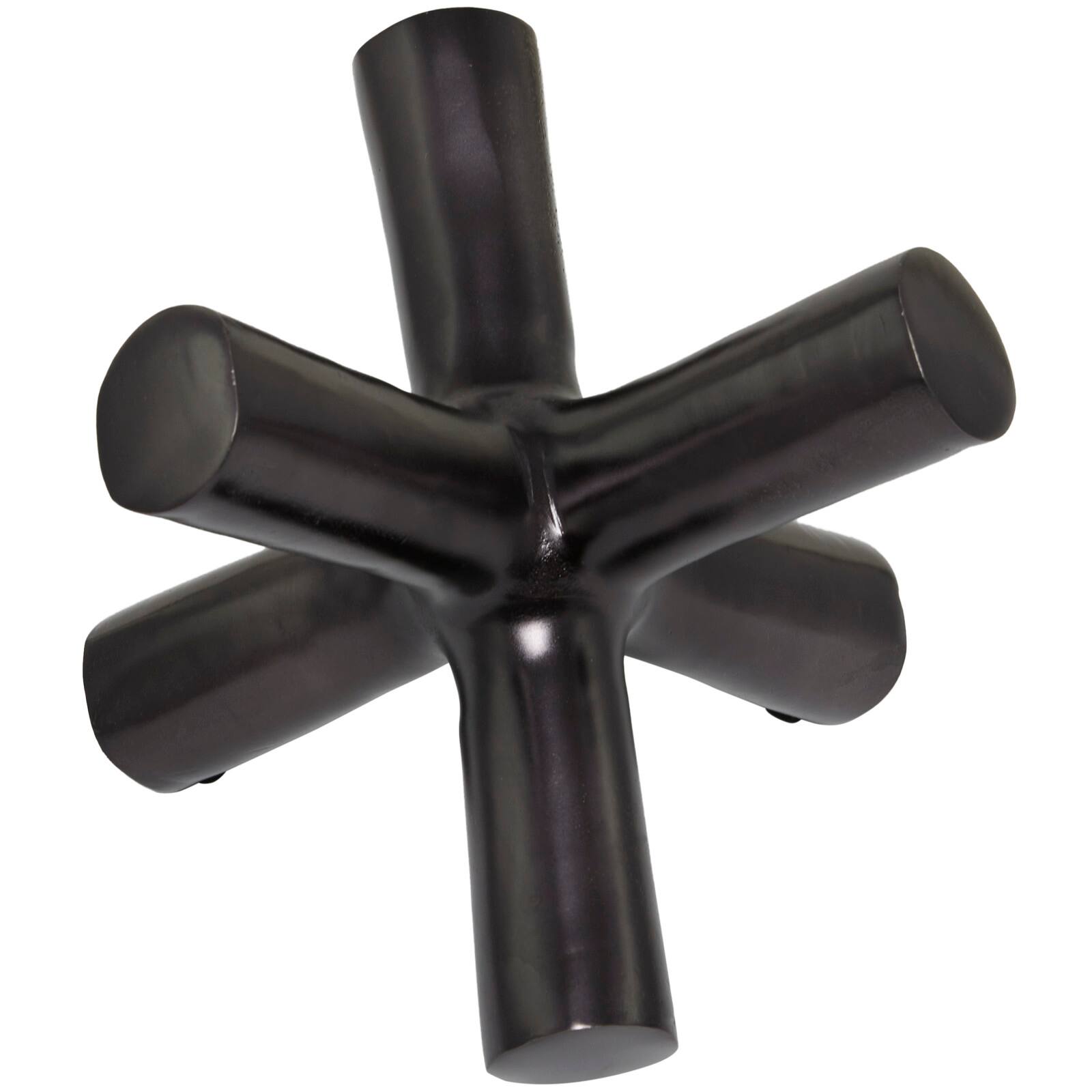 Black Aluminum Jack Abstract Tabletop Sculpture