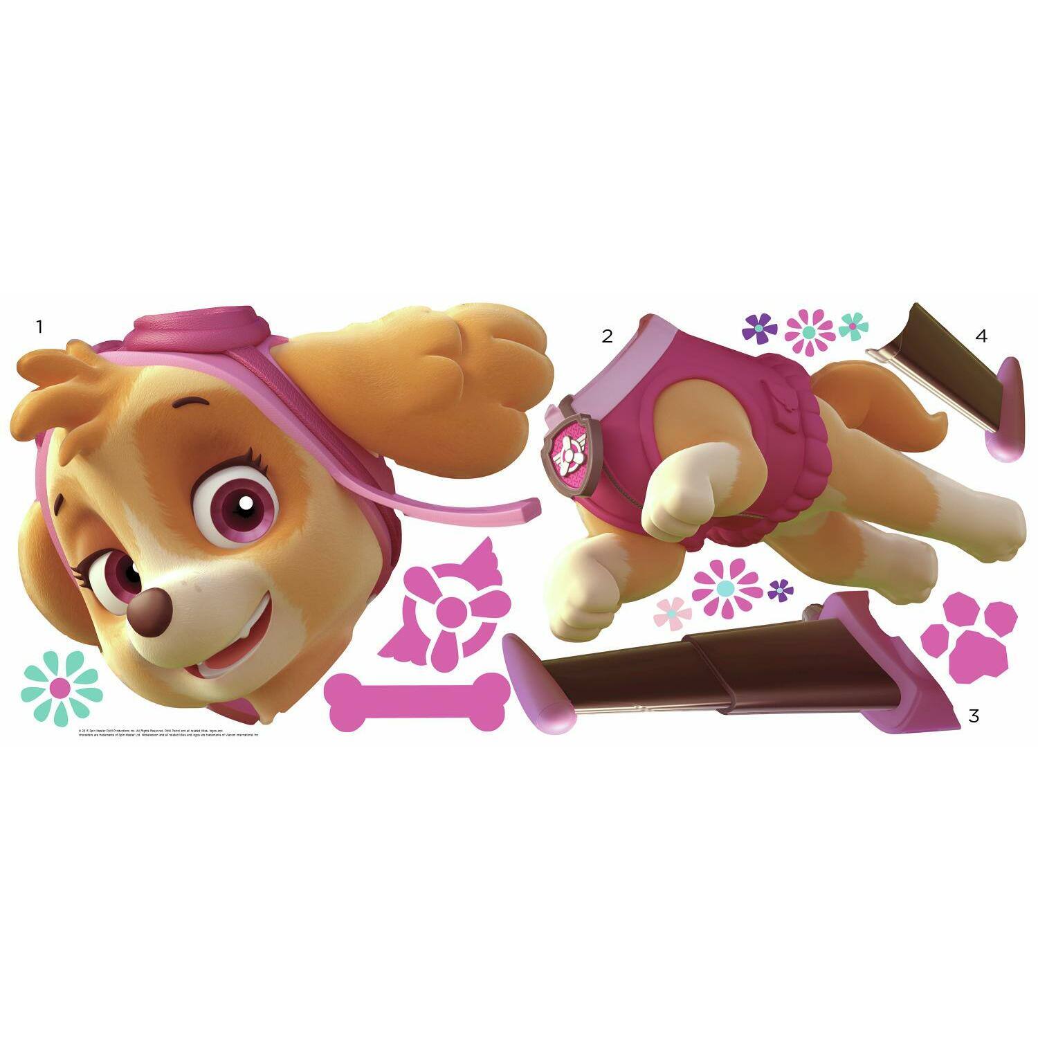RoomMates Paw Patrol Skye Peel & Stick Giant Wall Decals