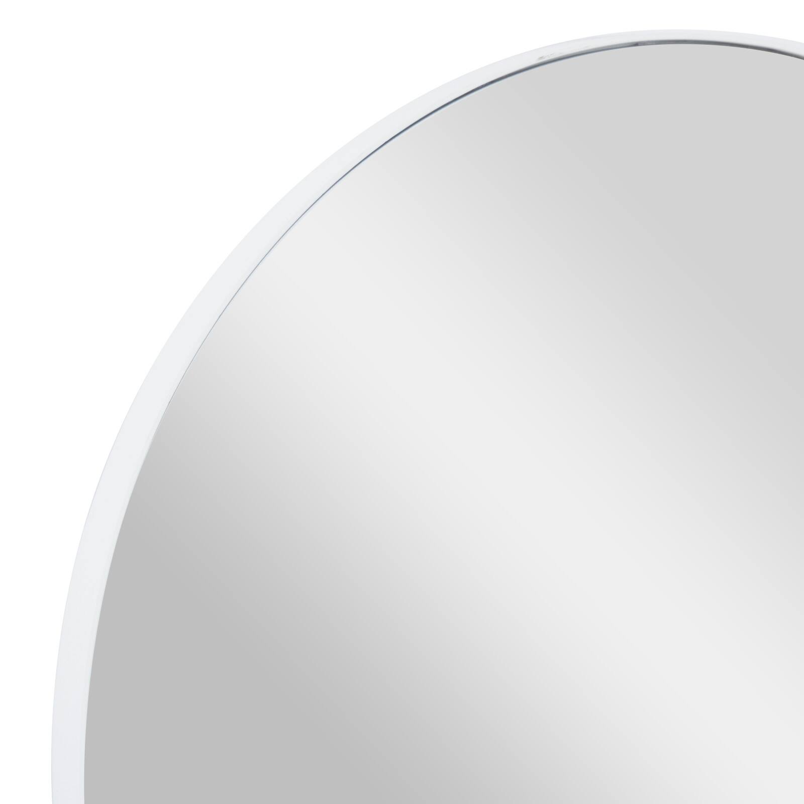 White Contemporary Wall Mirror, 24&#x22; x 1&#x22; x 24&#x22;